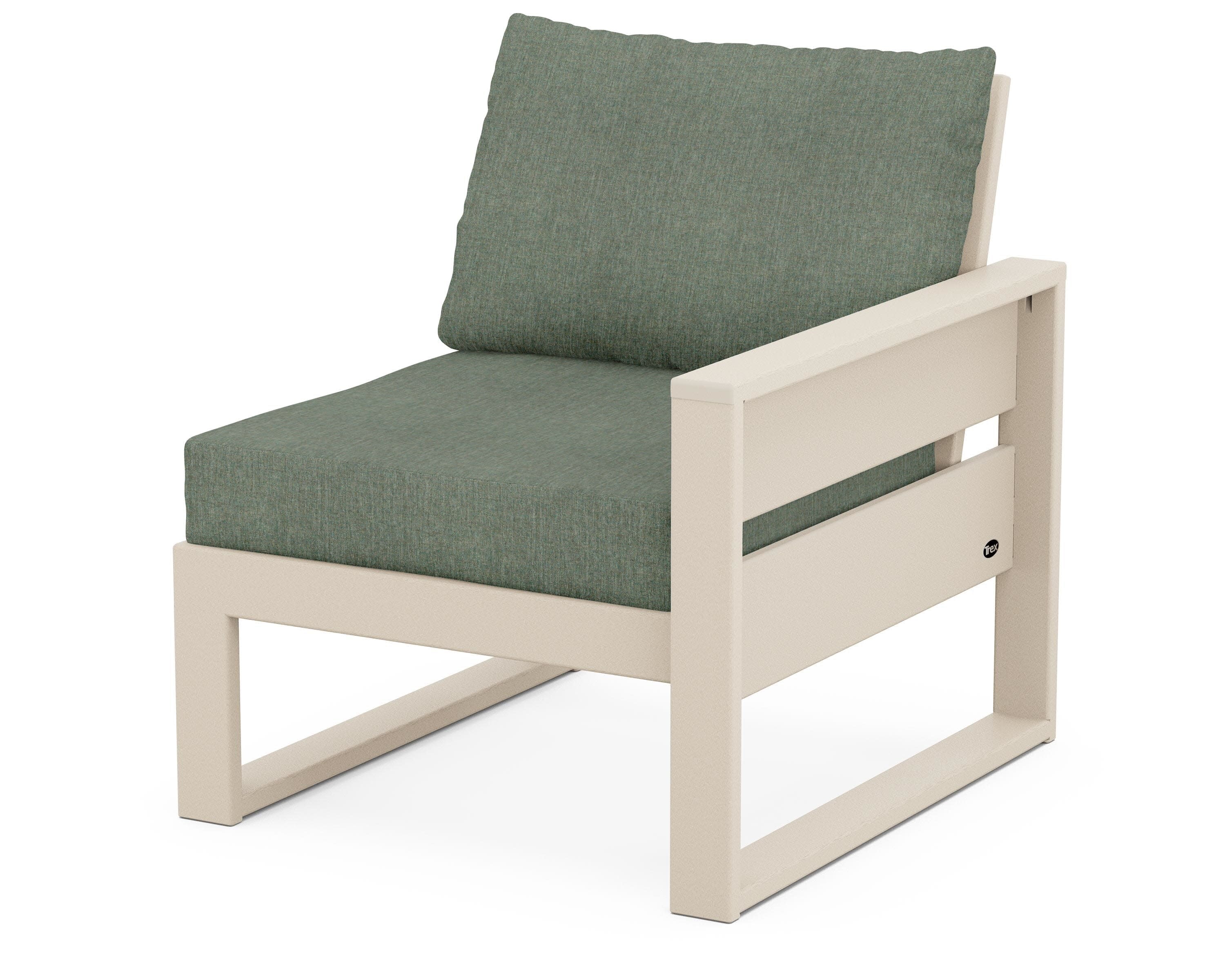 Eastport Modular Right Arm Chair in Sand Castle / Cast Sage