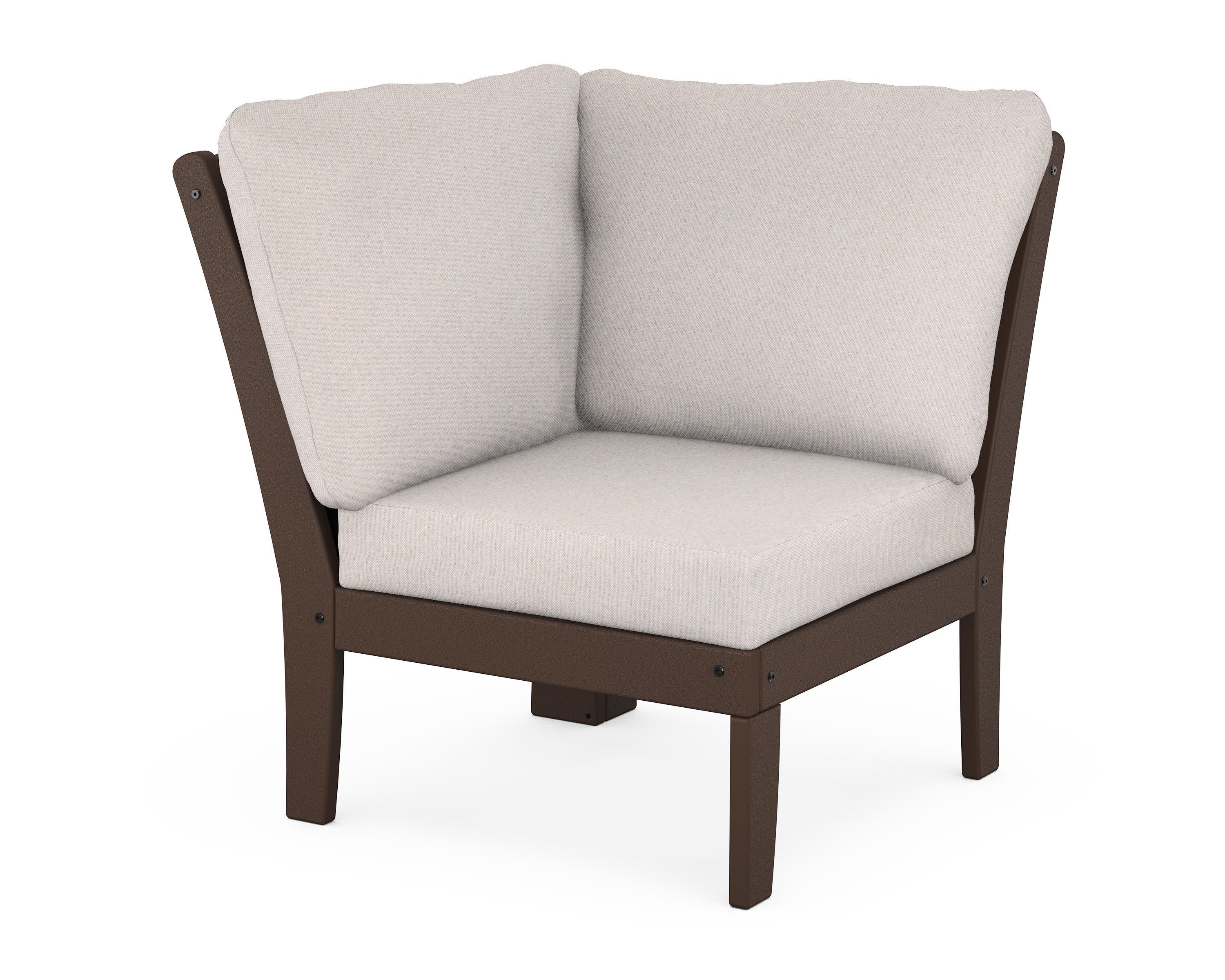 Yacht Club Modular Corner Chair in Vintage Lantern / Dune Burlap