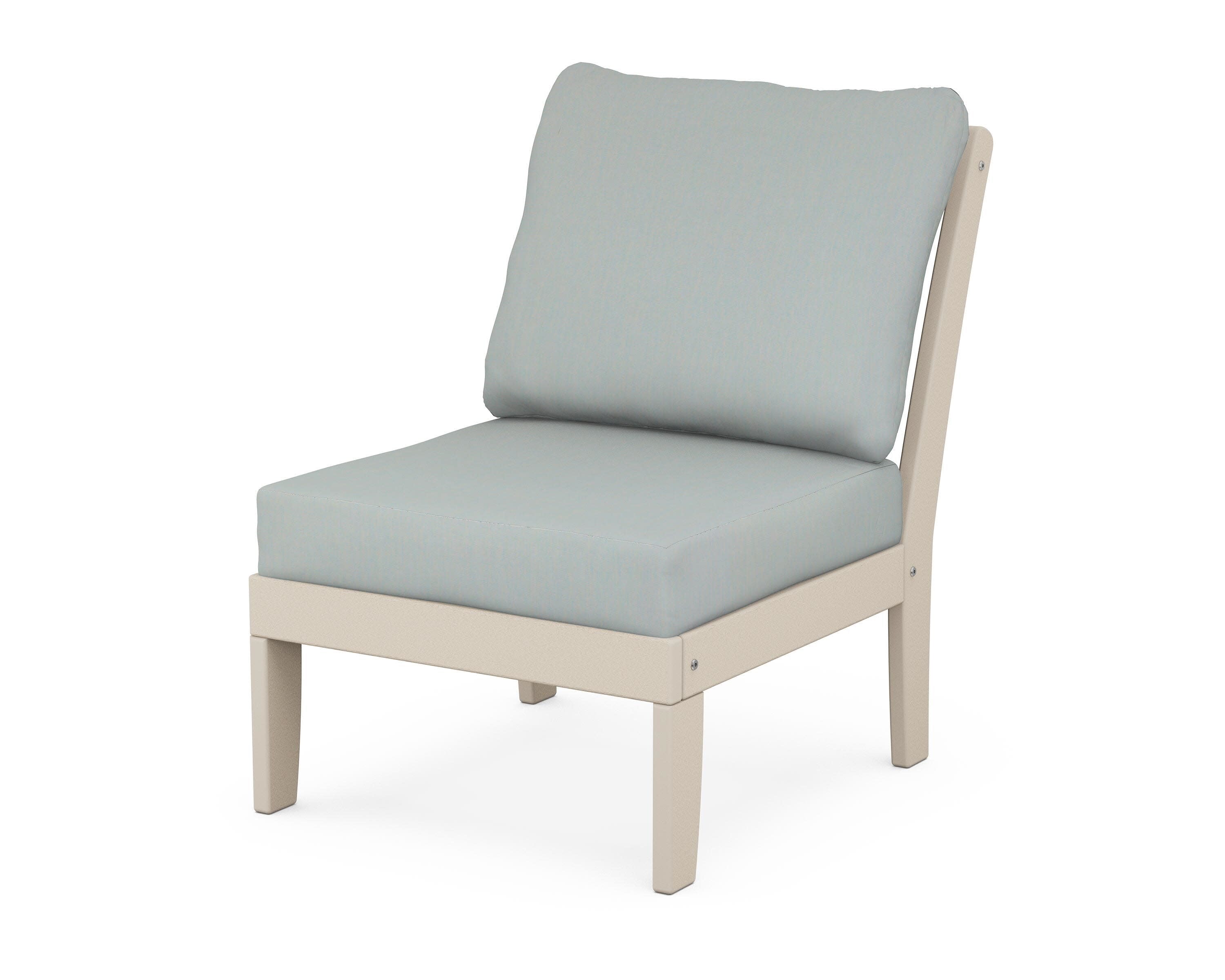 Yacht Club Modular Armless Chair in Sand Castle / Spa