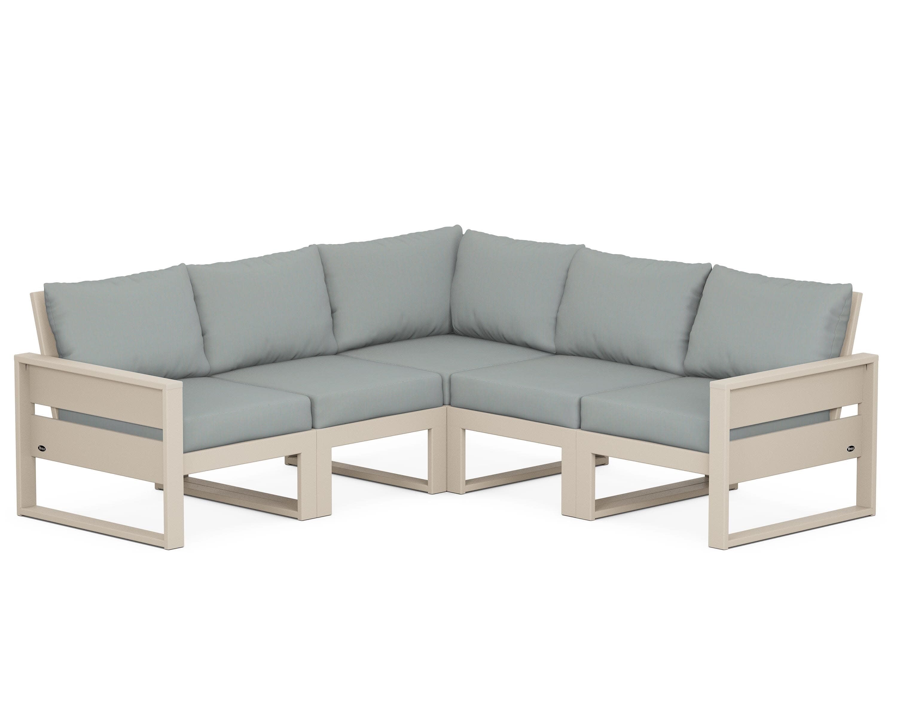 Eastport 5-Piece Sectional in Sand Castle / Spa