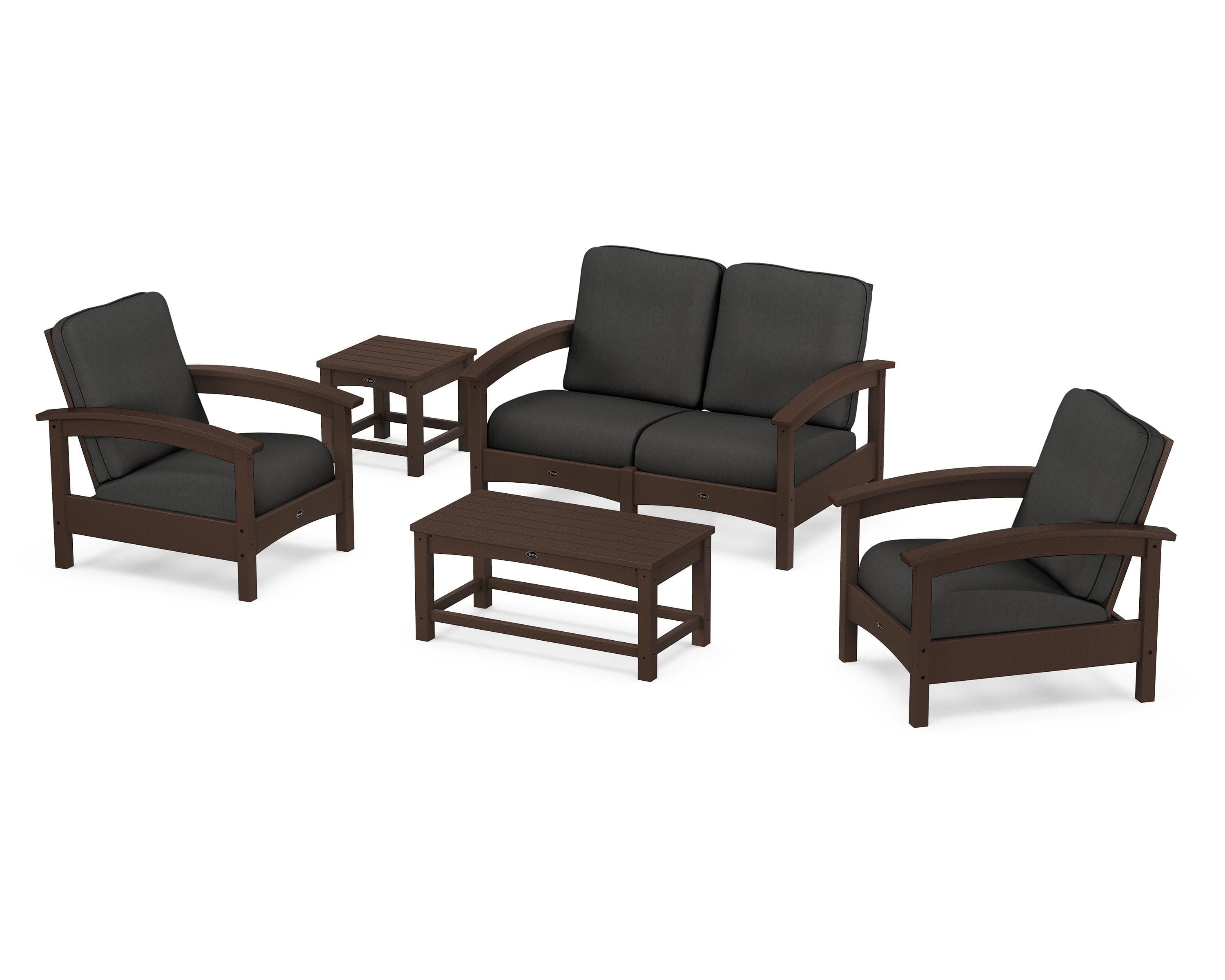 Rockport Club 6-Piece Deep Seating Conversation Set in Vintage Lantern / Spectrum Carbon