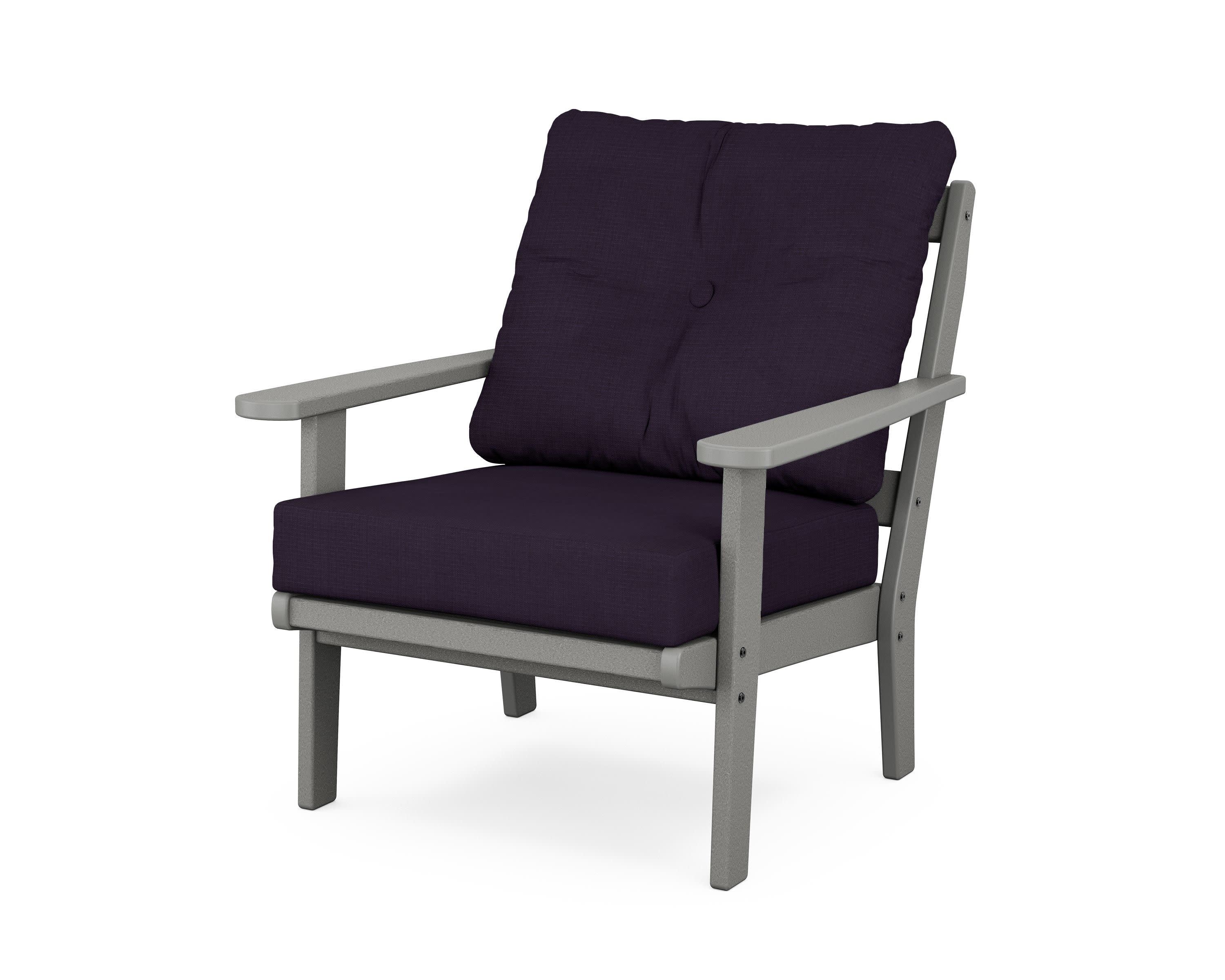 Cape Cod Deep Seating Chair in Stepping Stone / Navy Linen