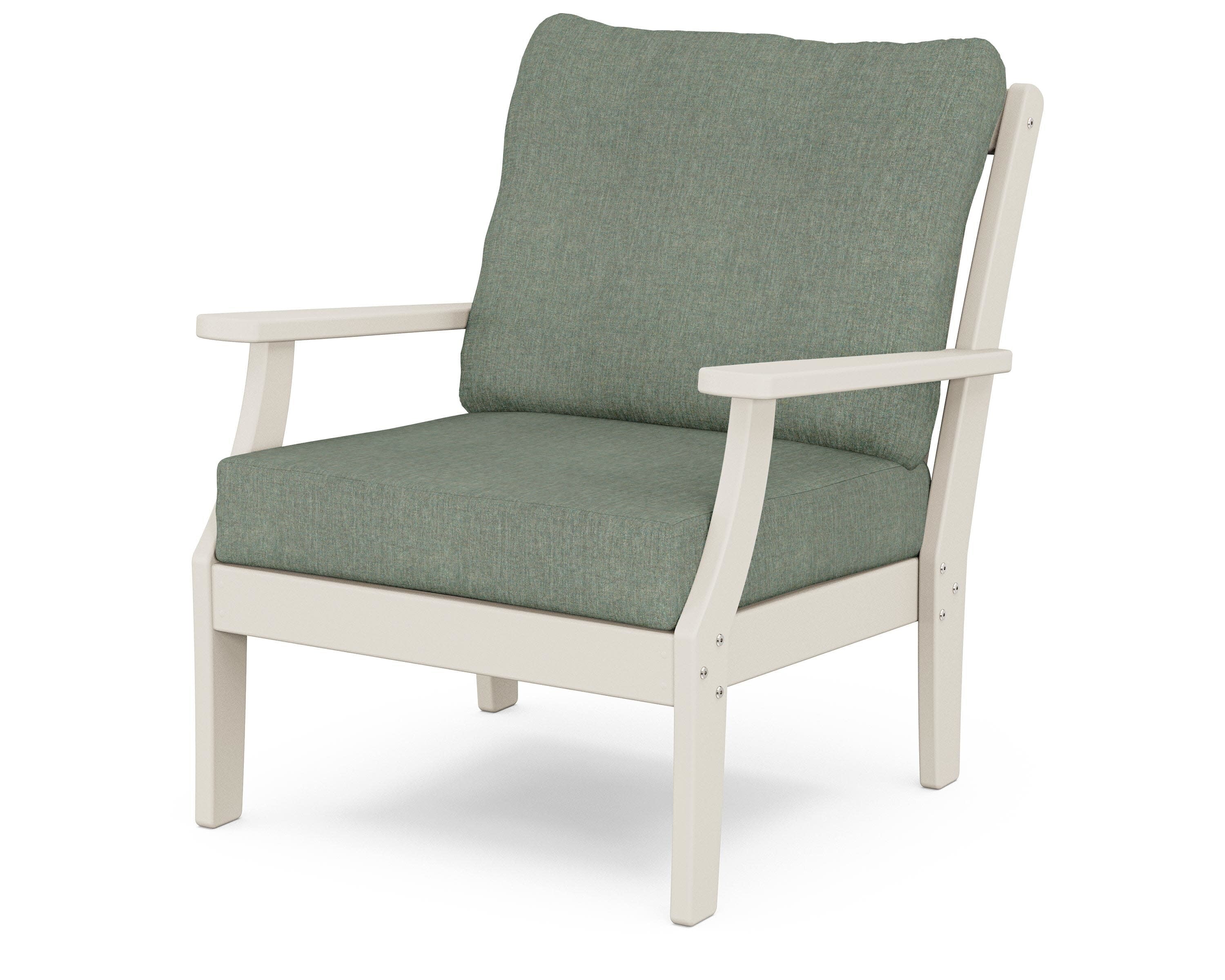 Yacht Club Deep Seating Chair in Sand Castle / Cast Sage