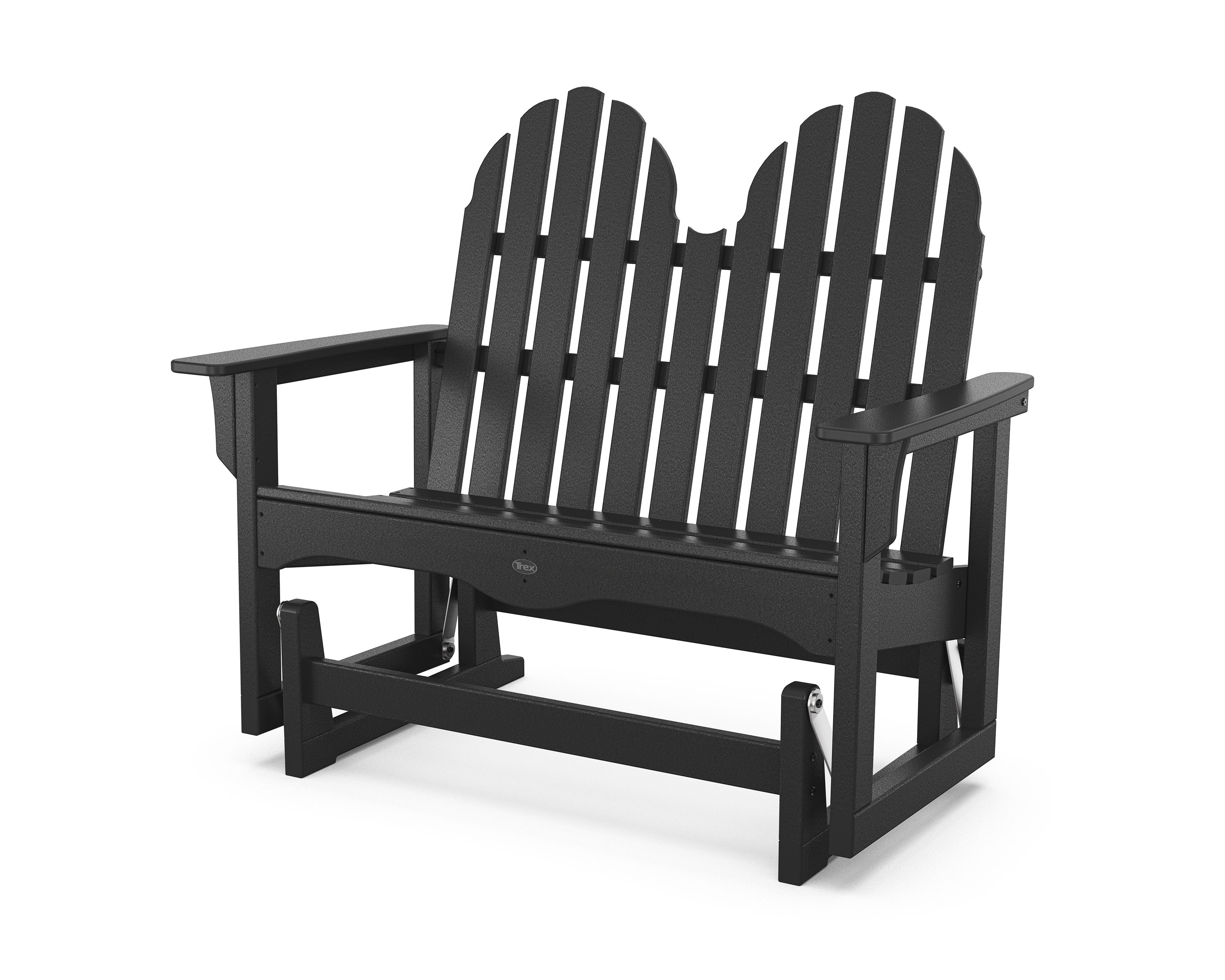 Cape Cod 48" Adirondack Glider in Charcoal Black
