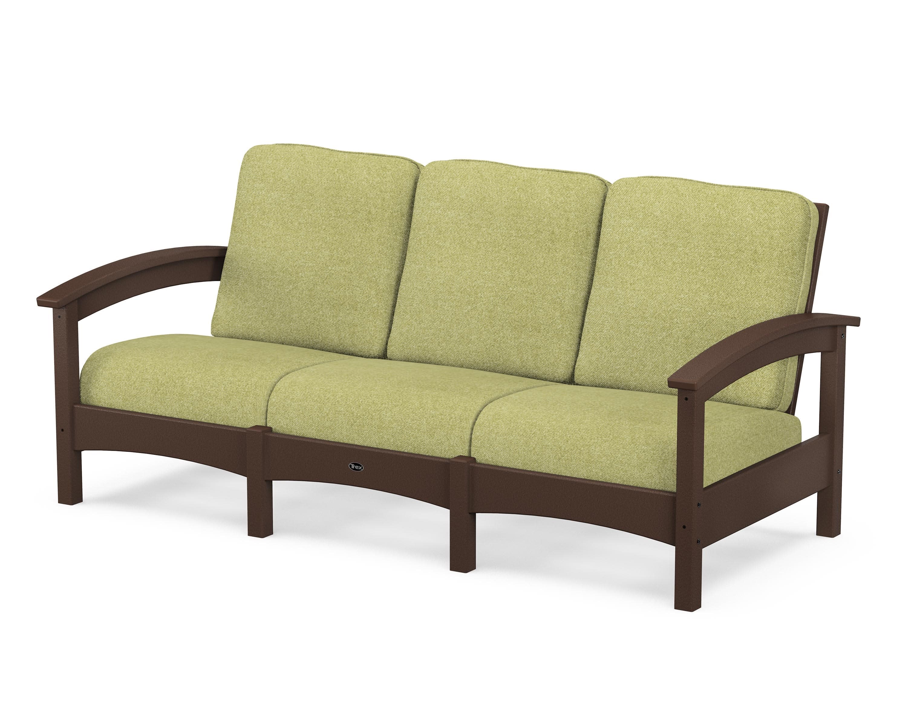 Rockport Club Sofa in Vintage Lantern / Chartreuse Boucle