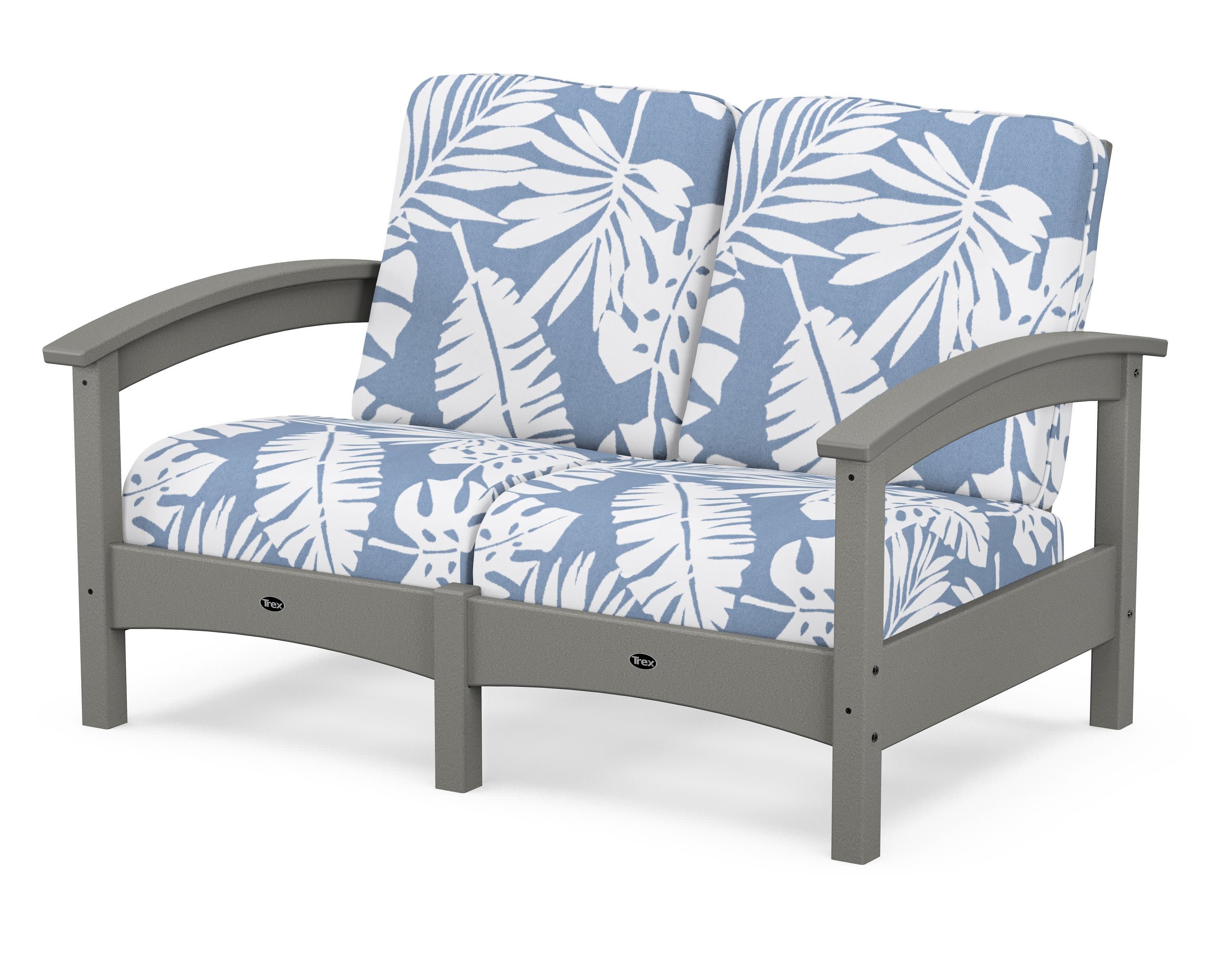 Rockport Club Loveseat in Stepping Stone / Leaf Sky Blue