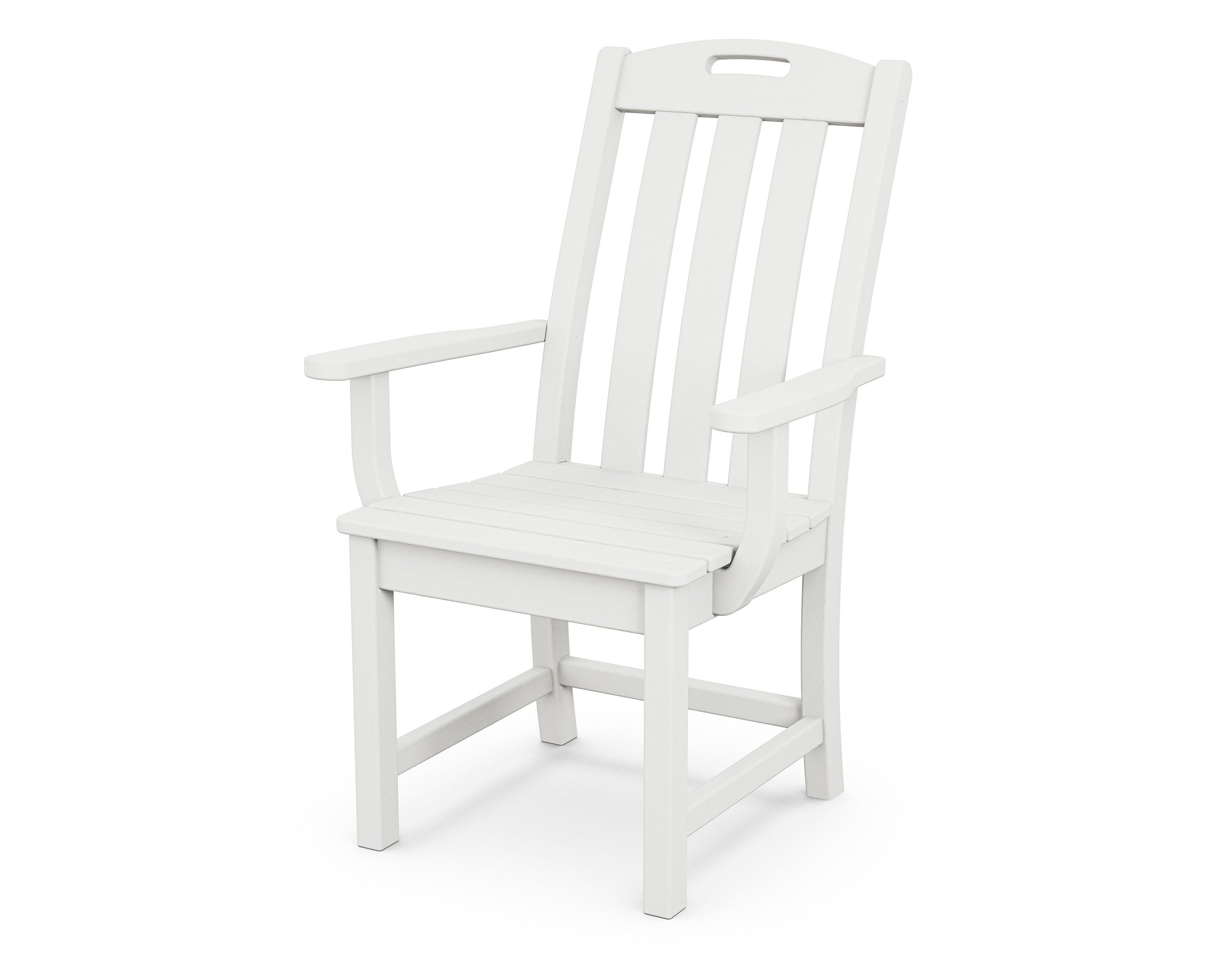 Yacht Club Dining Arm Chair in Classic White