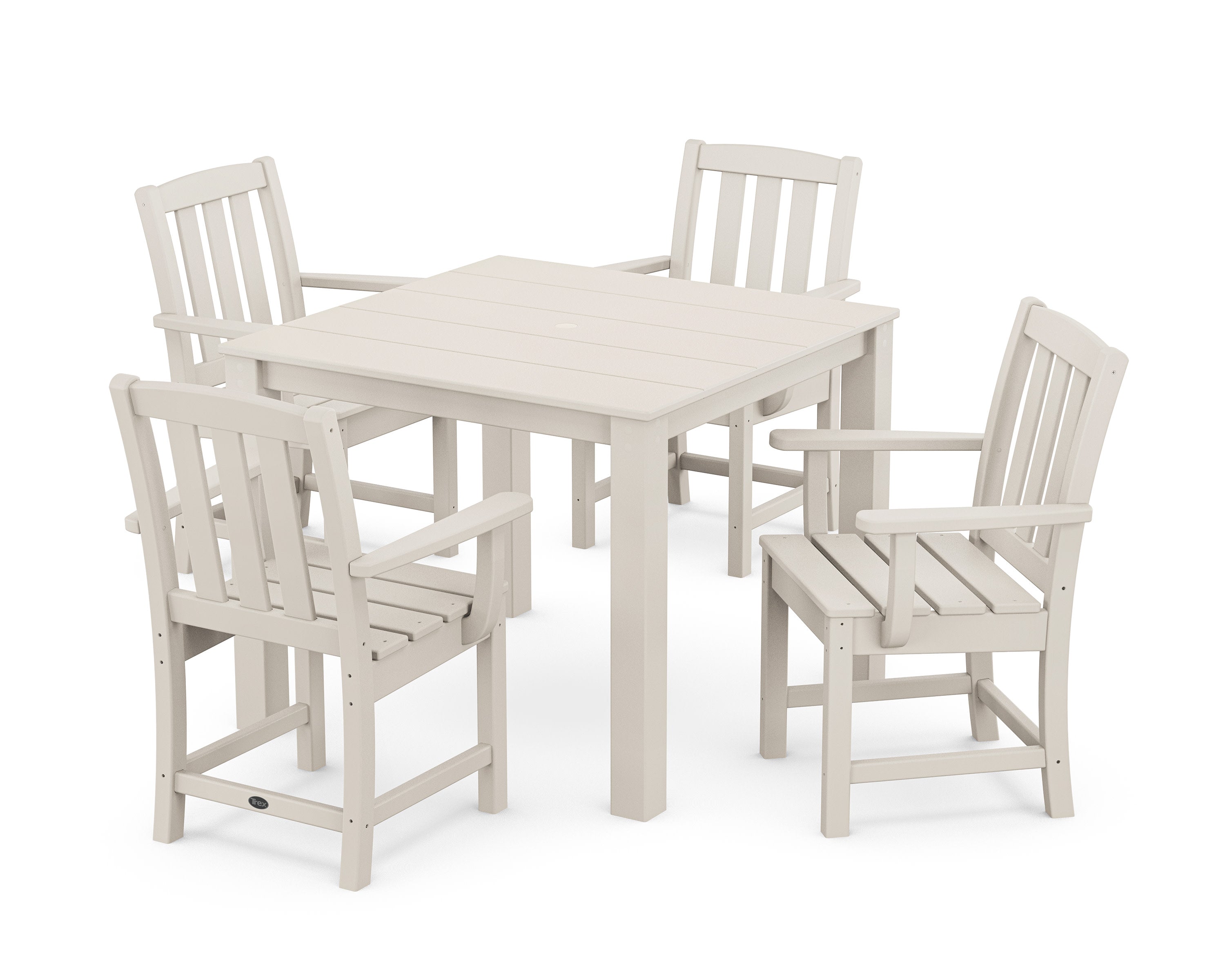 Cape Cod 5-Piece Parsons Dining Set in Sand Castle