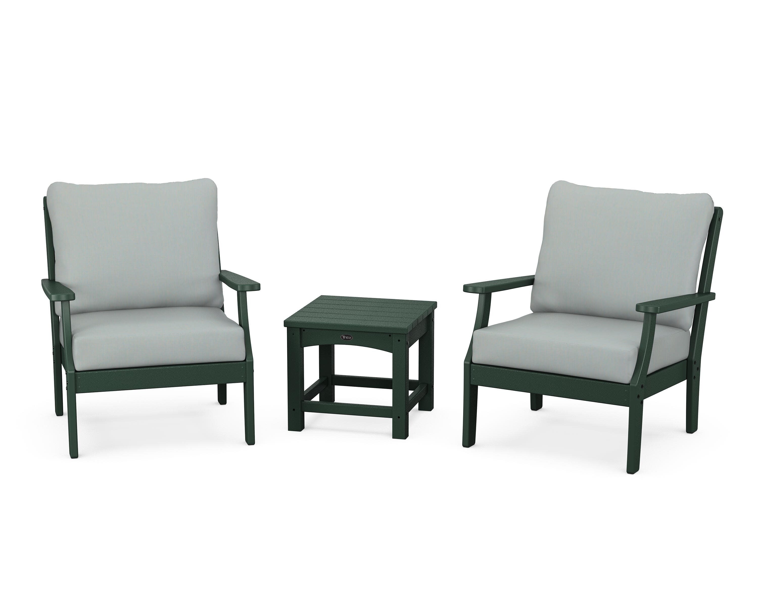 Yacht Club 3-Piece Deep Seating Set in Rainforest Canopy / Spa