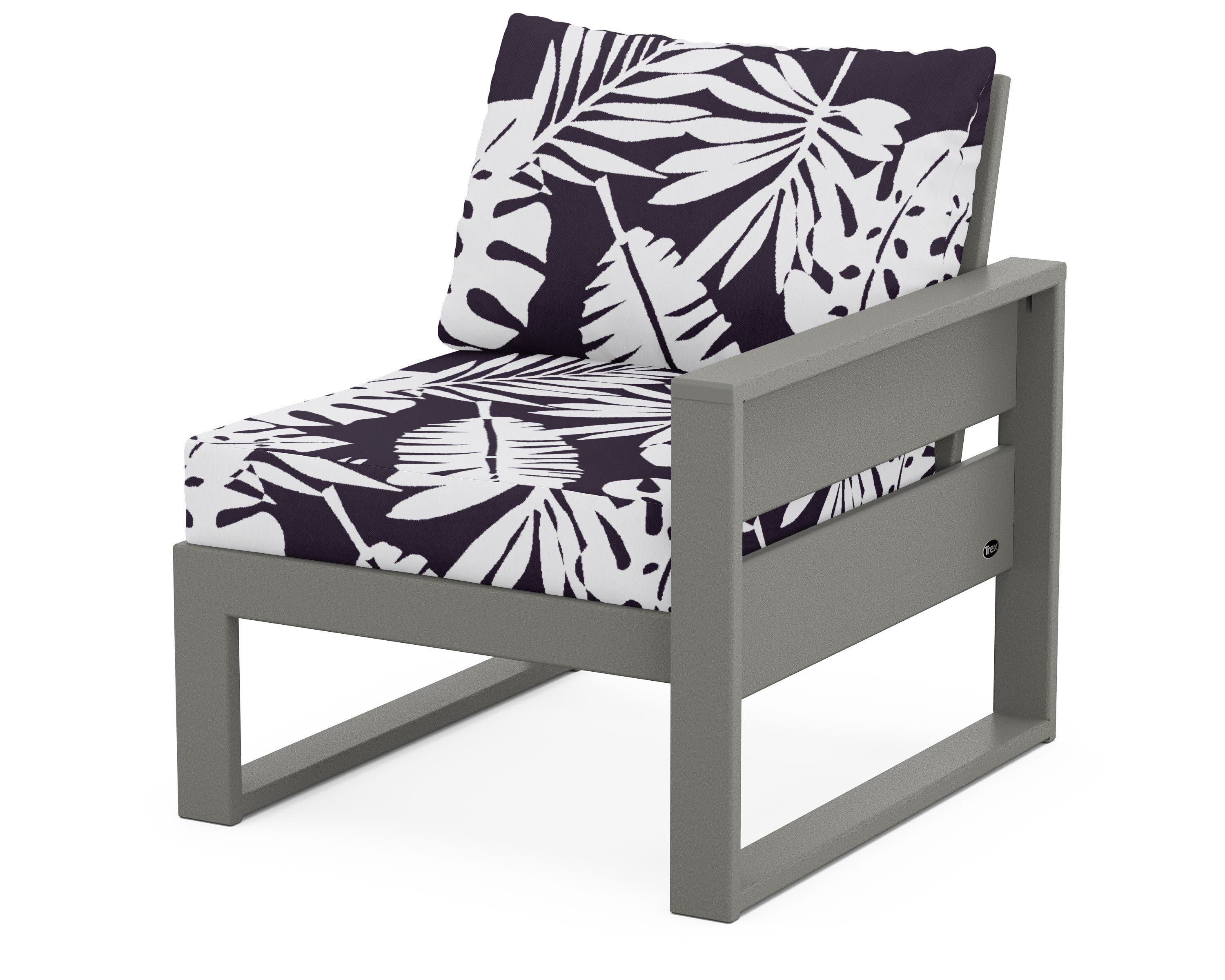 Eastport Modular Right Arm Chair in Stepping Stone / Leaf Navy