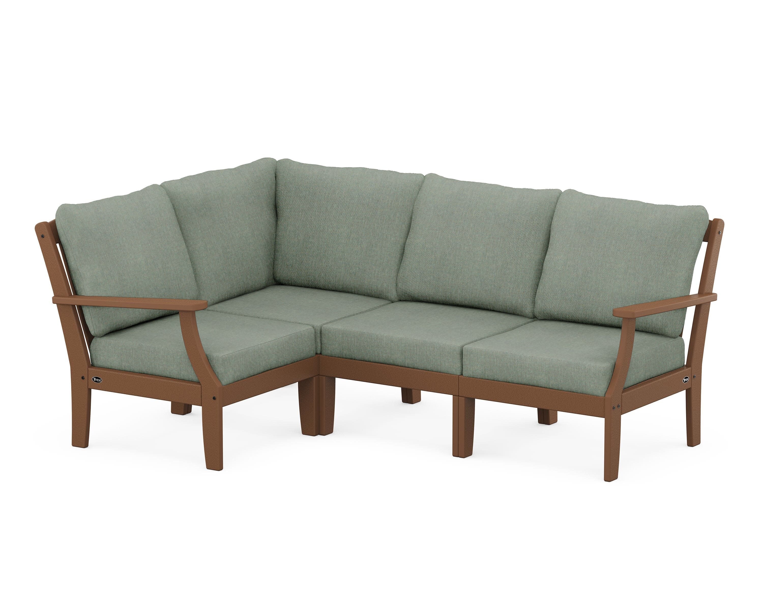 Yacht Club Modular 4-Piece Deep Seating Set in Tree House / Cast Sage