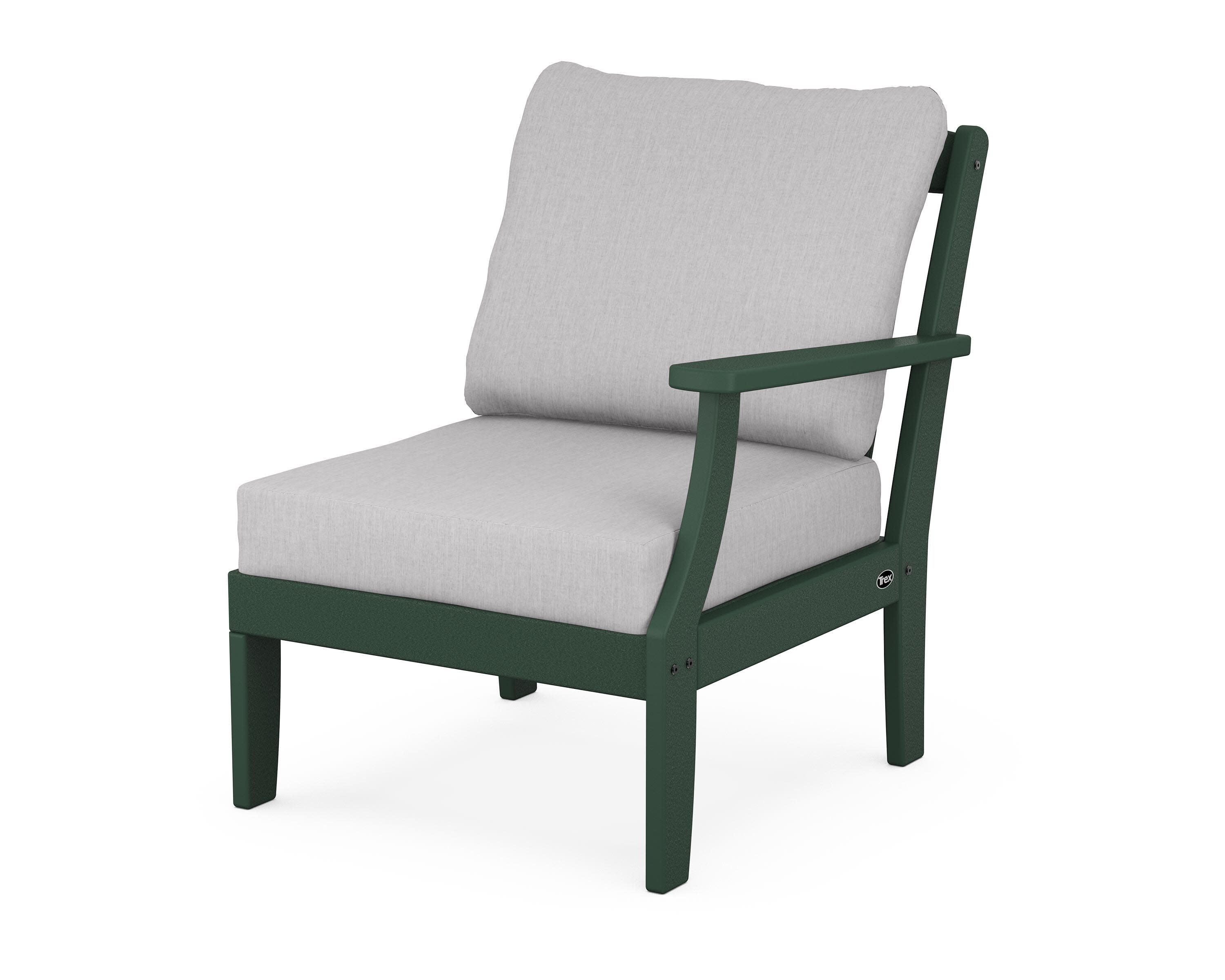 Yacht Club Modular Right Arm Chair in Rainforest Canopy / Granite