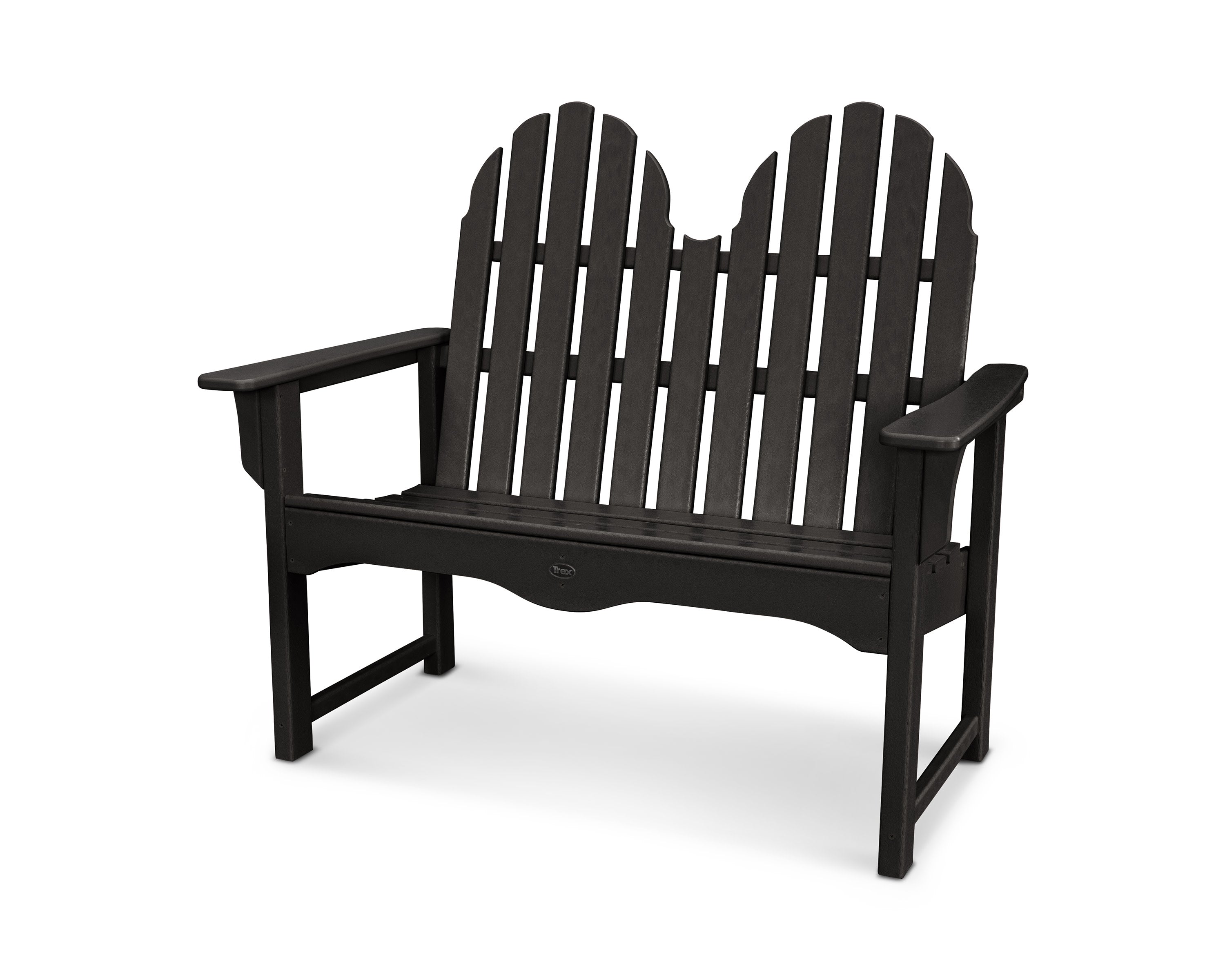Cape Cod 48" Adirondack Bench in Charcoal Black