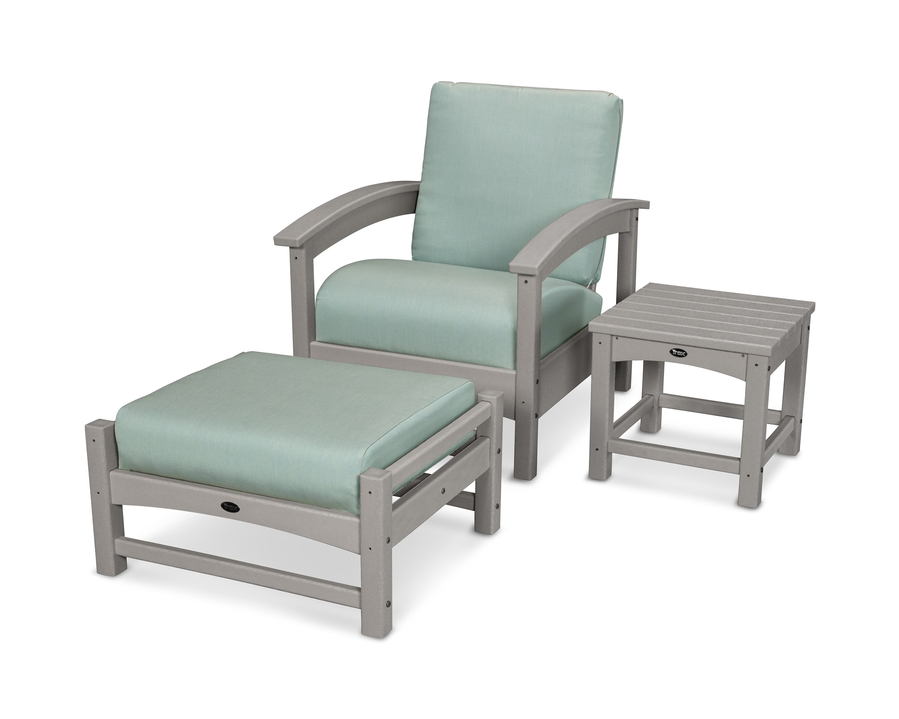Rockport 3-Piece Deep Seating Set in Stepping Stone / Spa