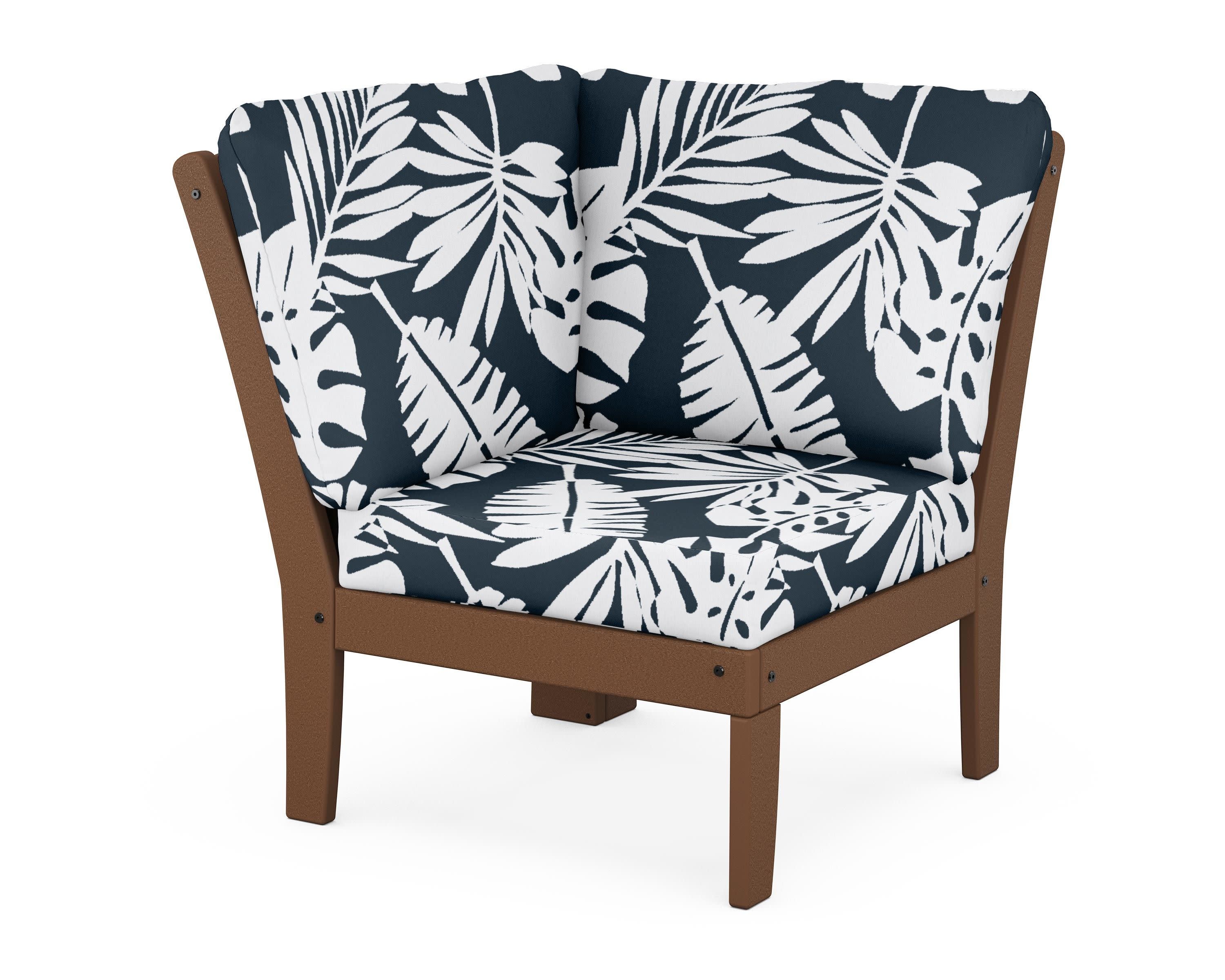 Yacht Club Modular Corner Chair in Tree House / Leaf Marine Indigo