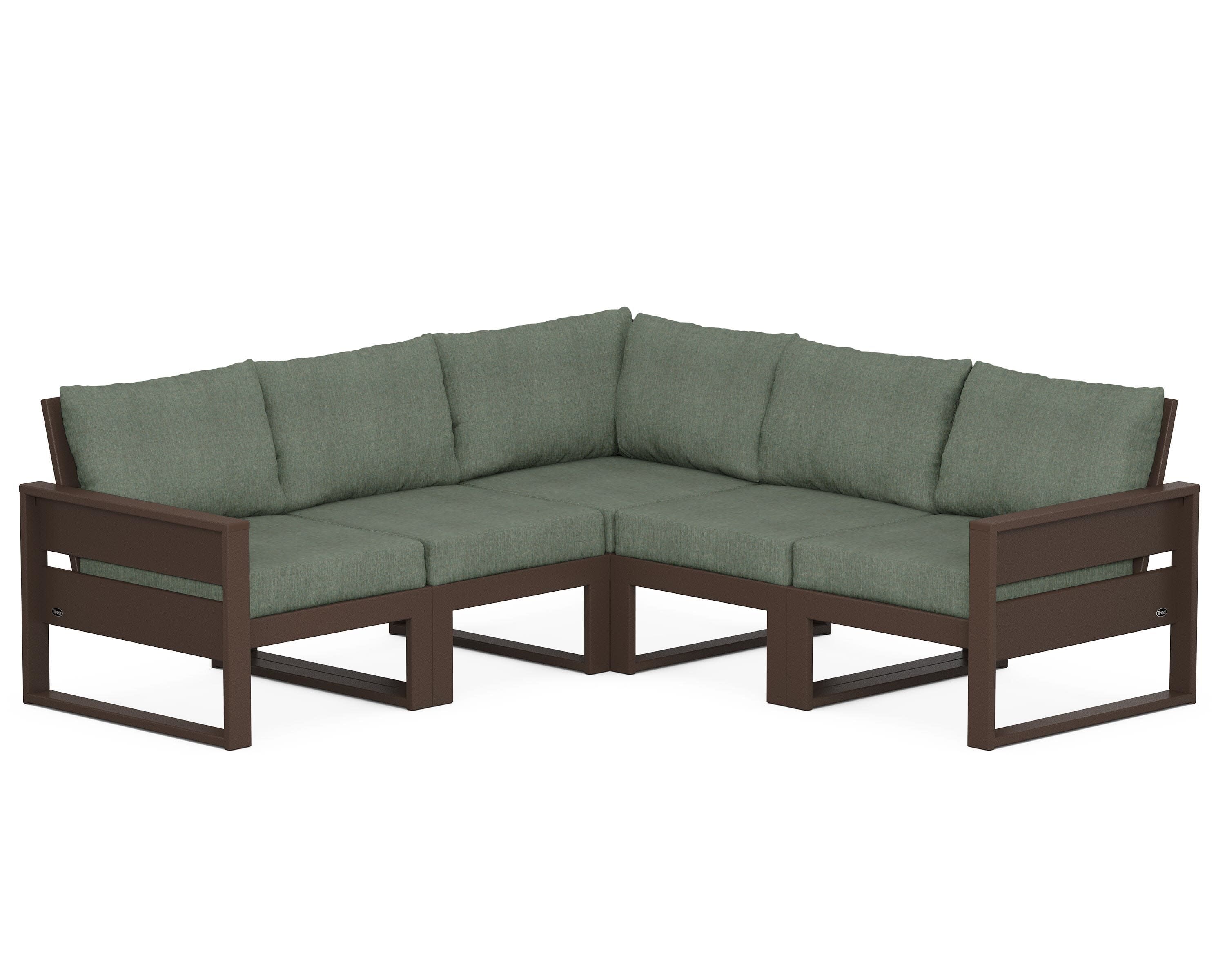 Eastport 5-Piece Sectional in Vintage Lantern / Cast Sage