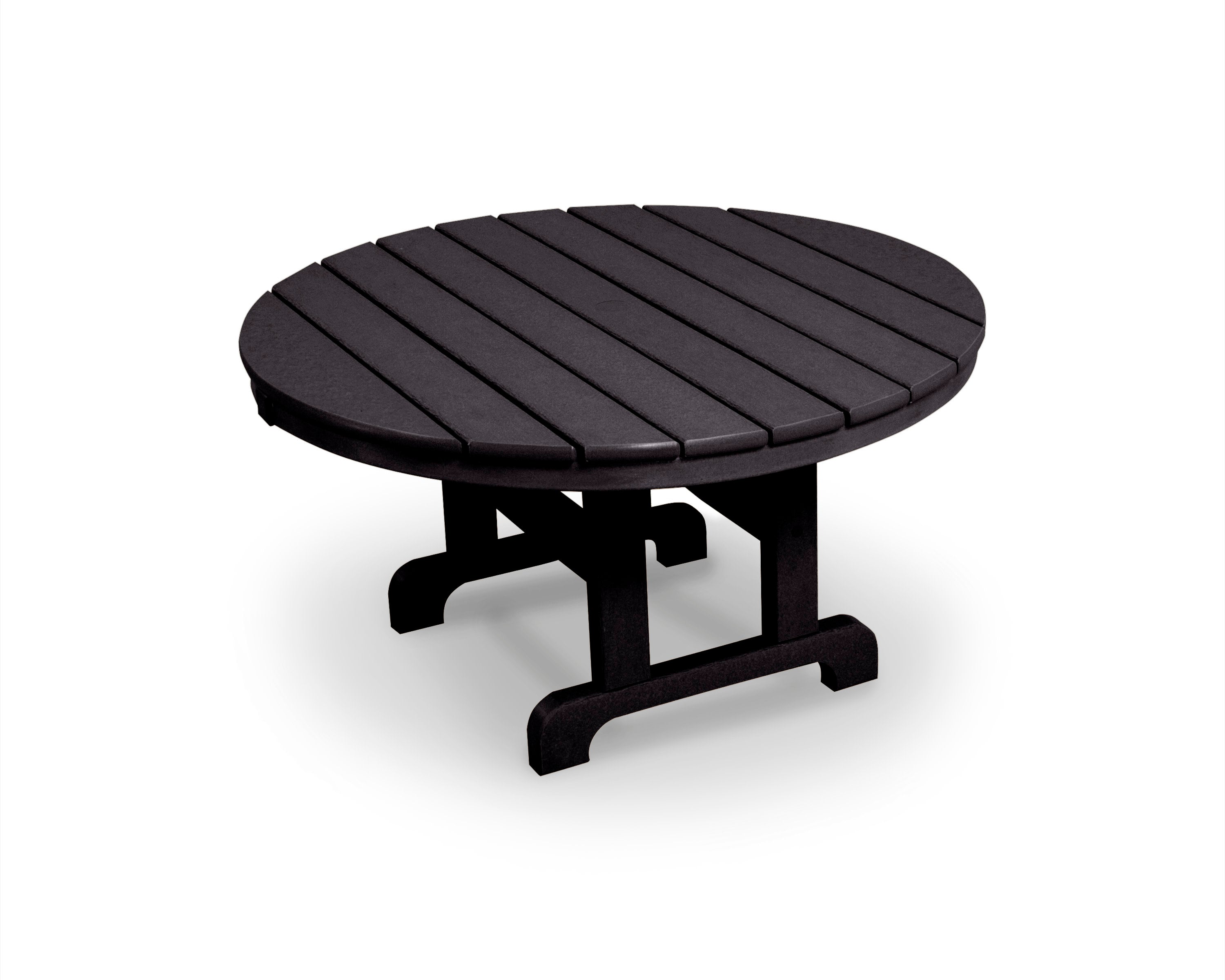 Cape Cod Round 36" Conversation Table in Charcoal Black