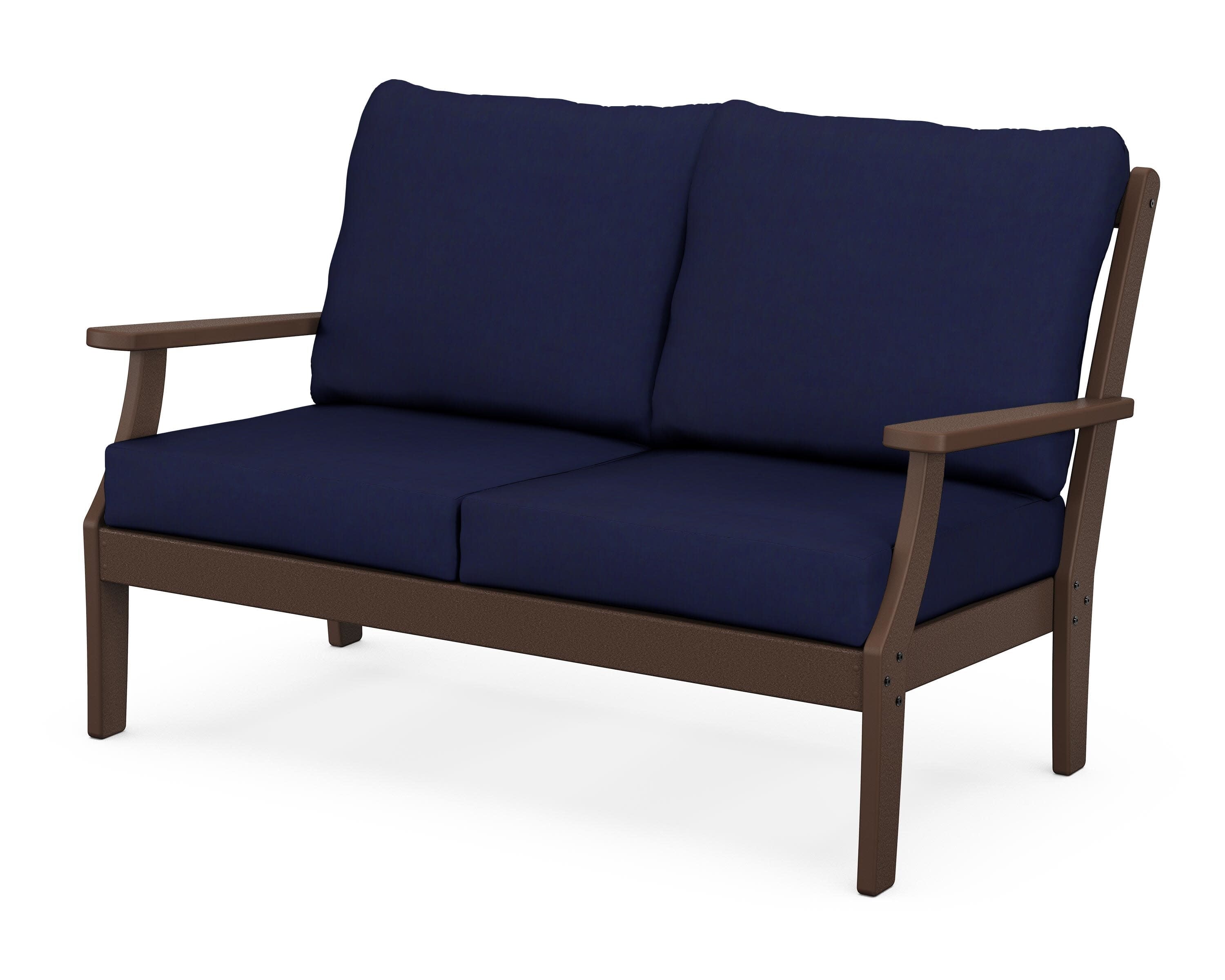 Yacht Club Deep Seating Loveseat in Vintage Lantern / Navy
