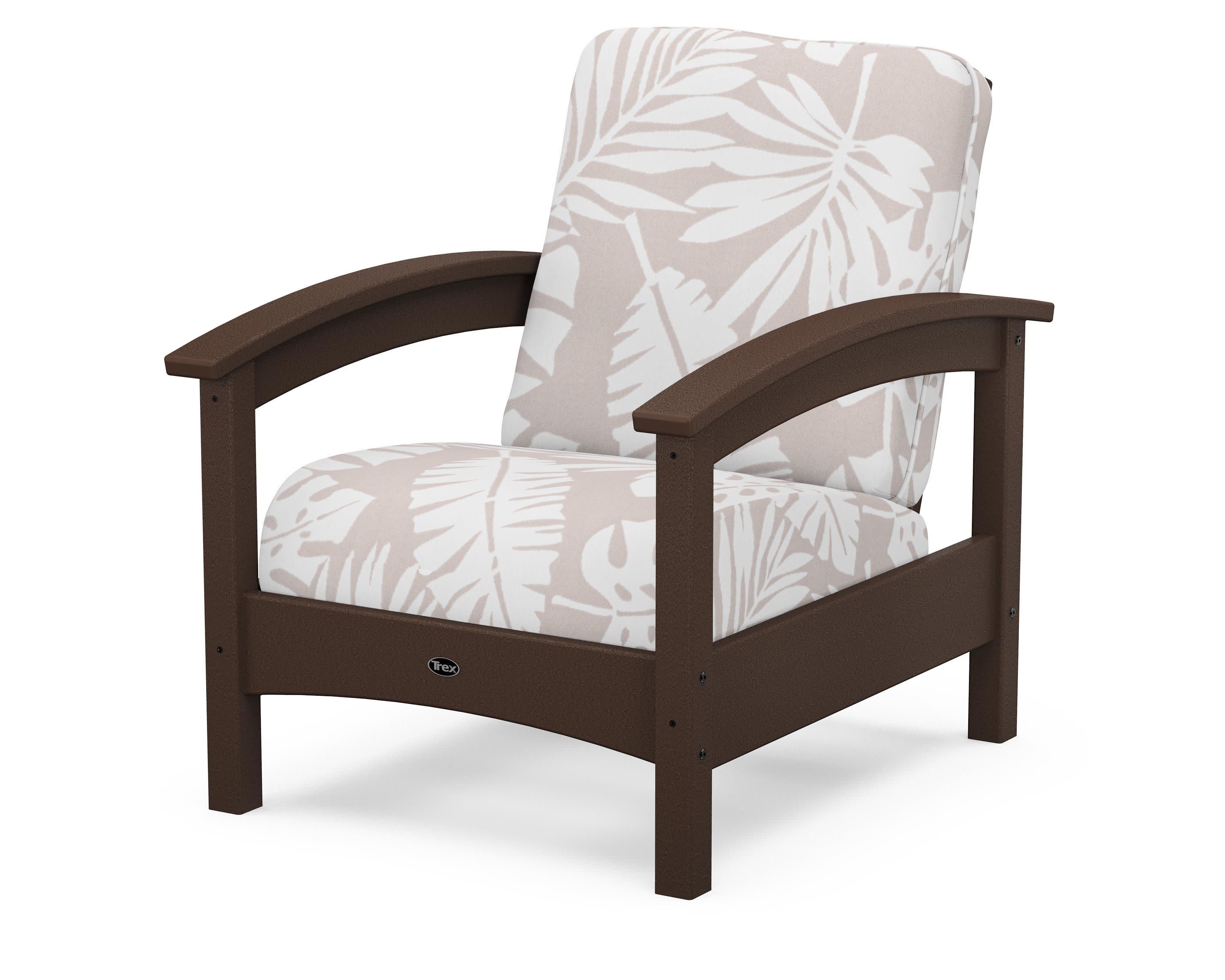 Rockport Club Chair in Vintage Lantern / Leaf Dune Burlap