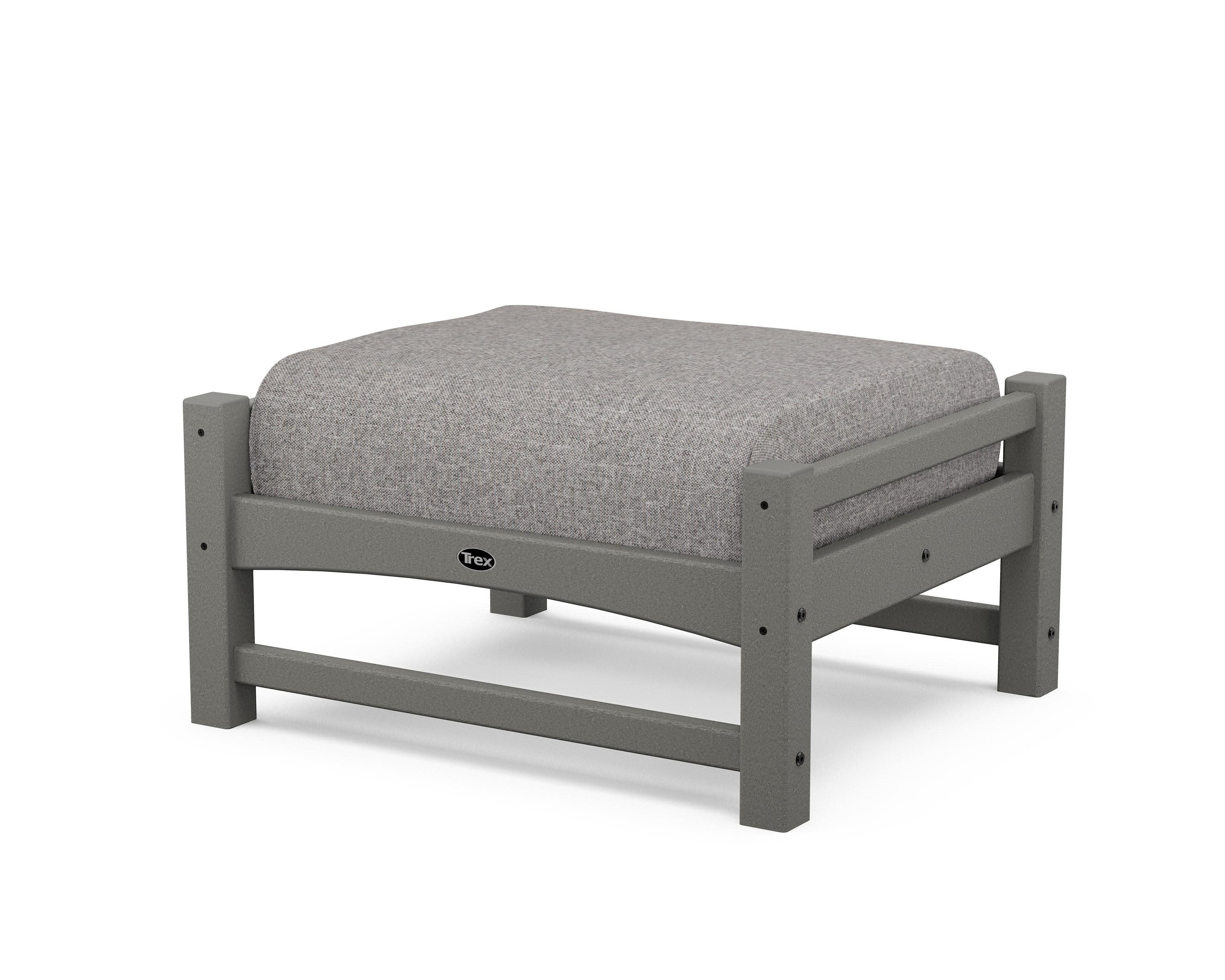 Rockport Club Ottoman in Stepping Stone / Grey Mist