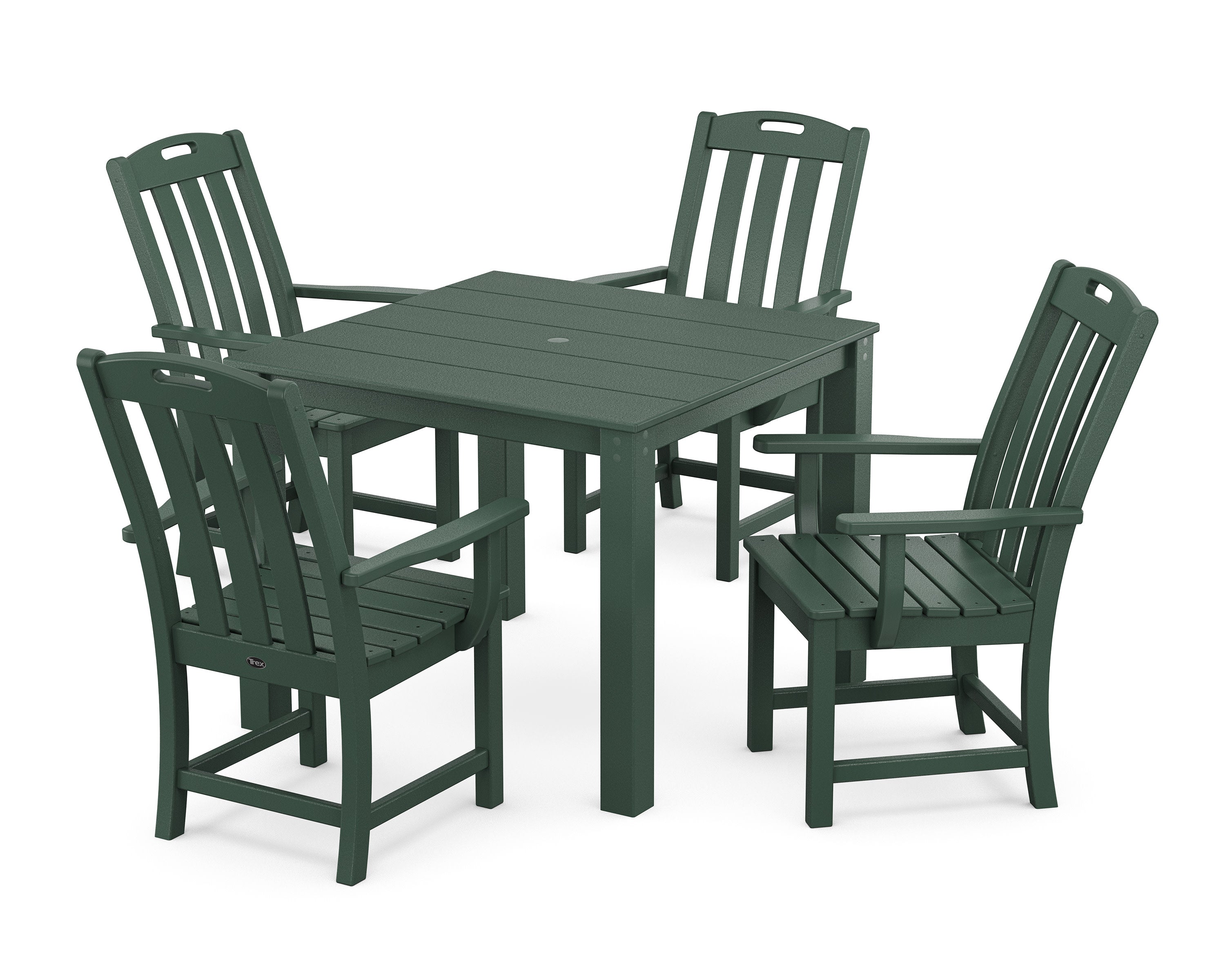 Yacht Club 5-Piece Parsons Dining Set in Rainforest Canopy
