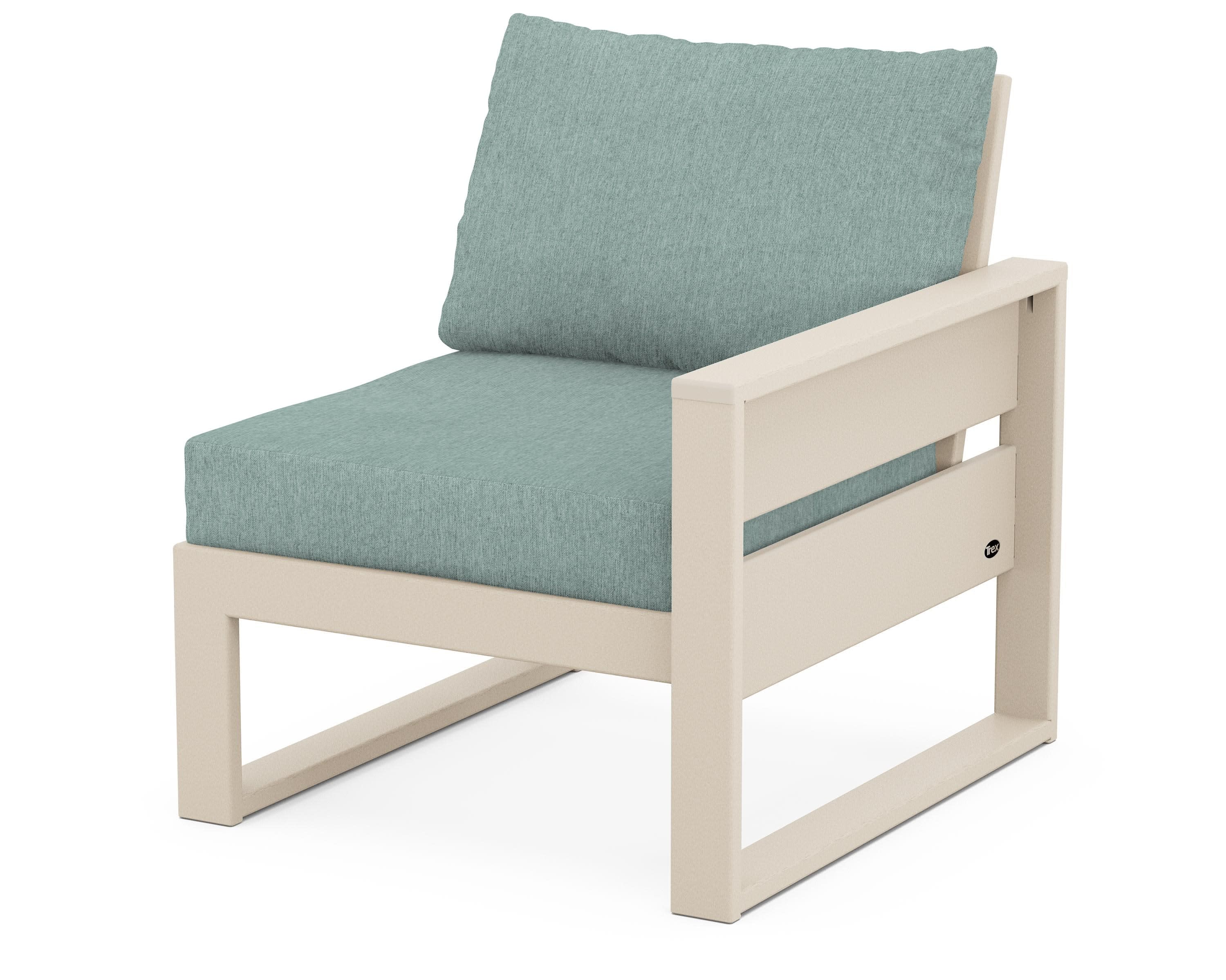Eastport Modular Right Arm Chair in Sand Castle / Glacier Spa