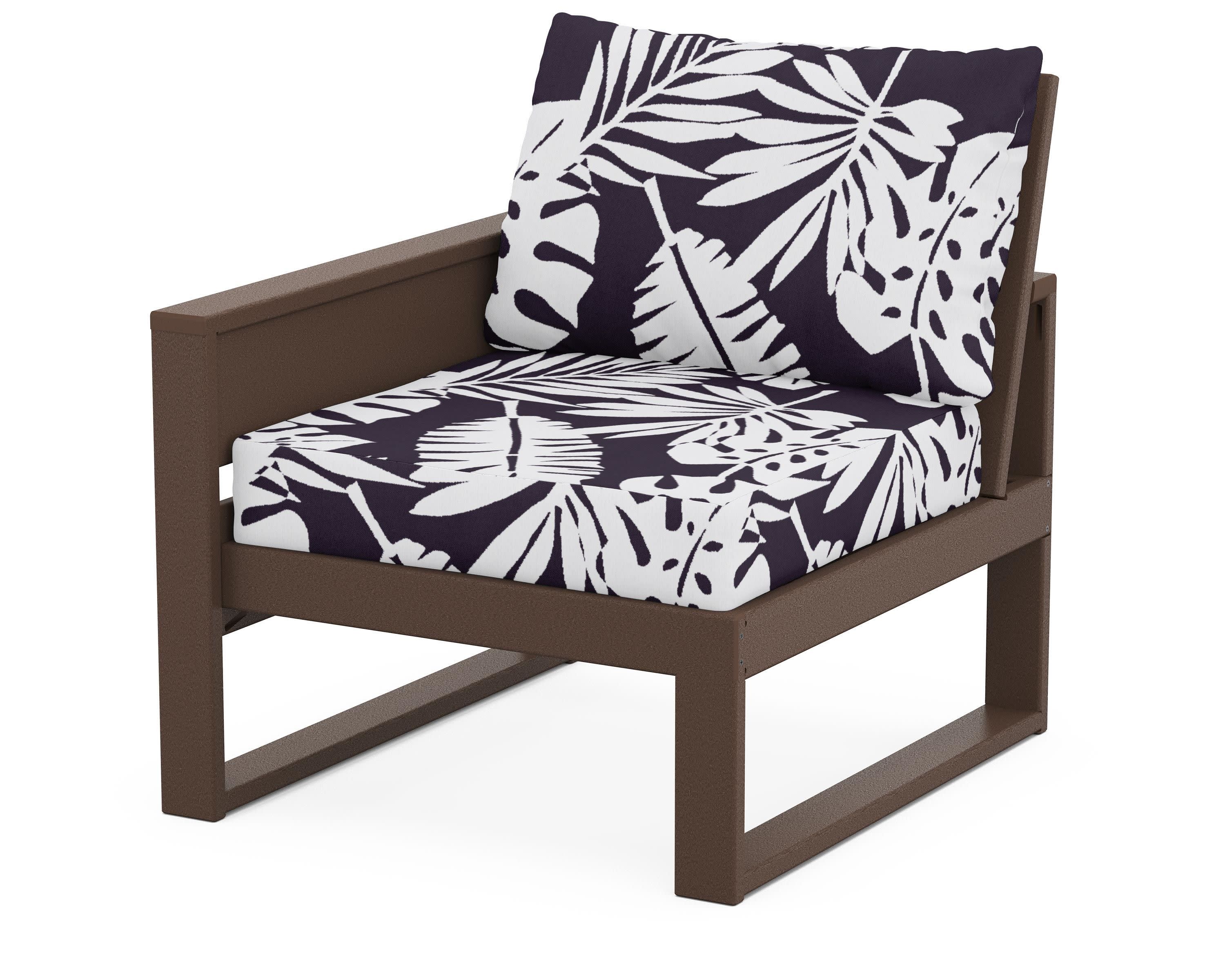 Eastport Modular Left Arm Chair in Vintage Lantern / Leaf Navy
