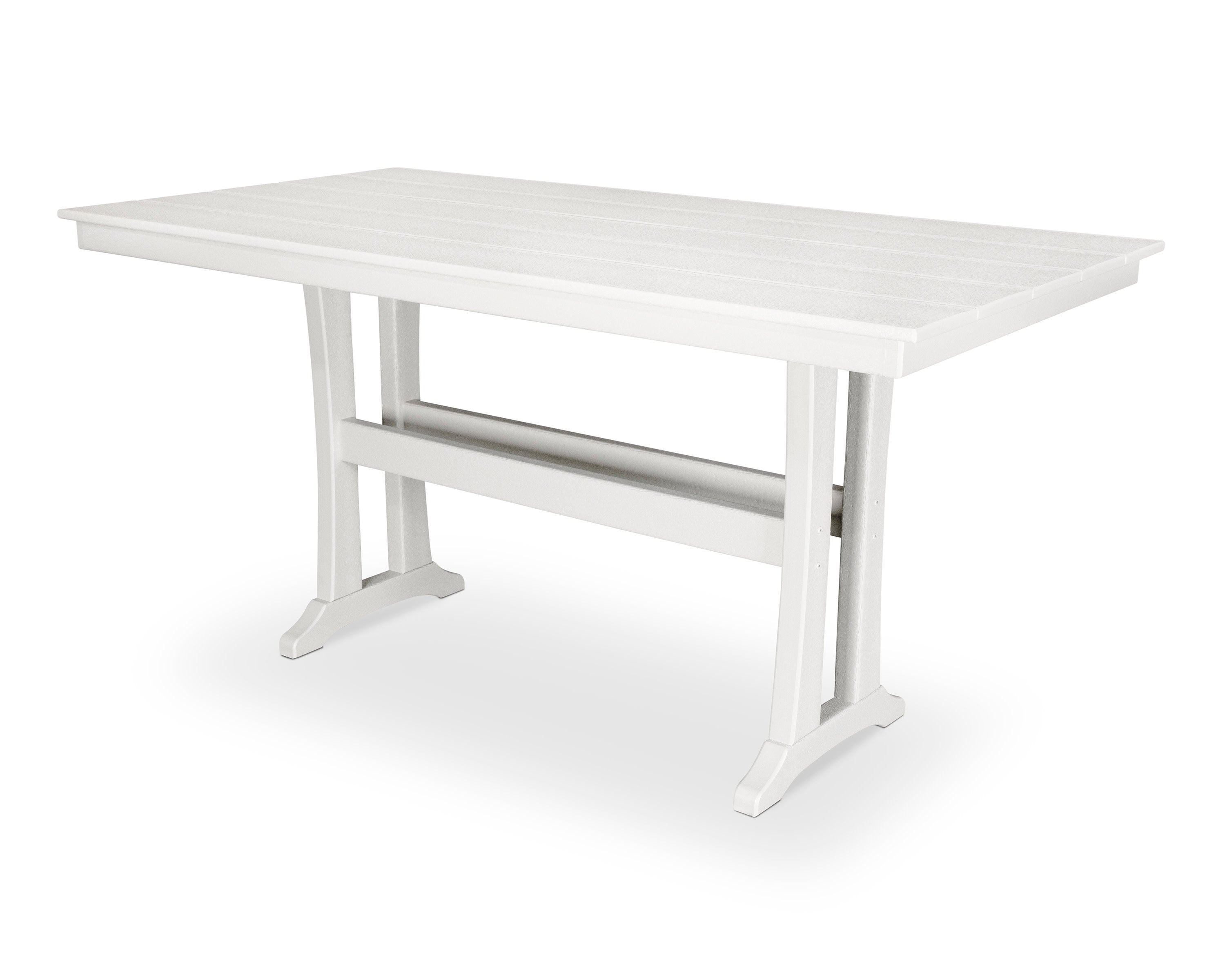 Farmhouse Trestle 37" x 72" Counter Table in Classic White