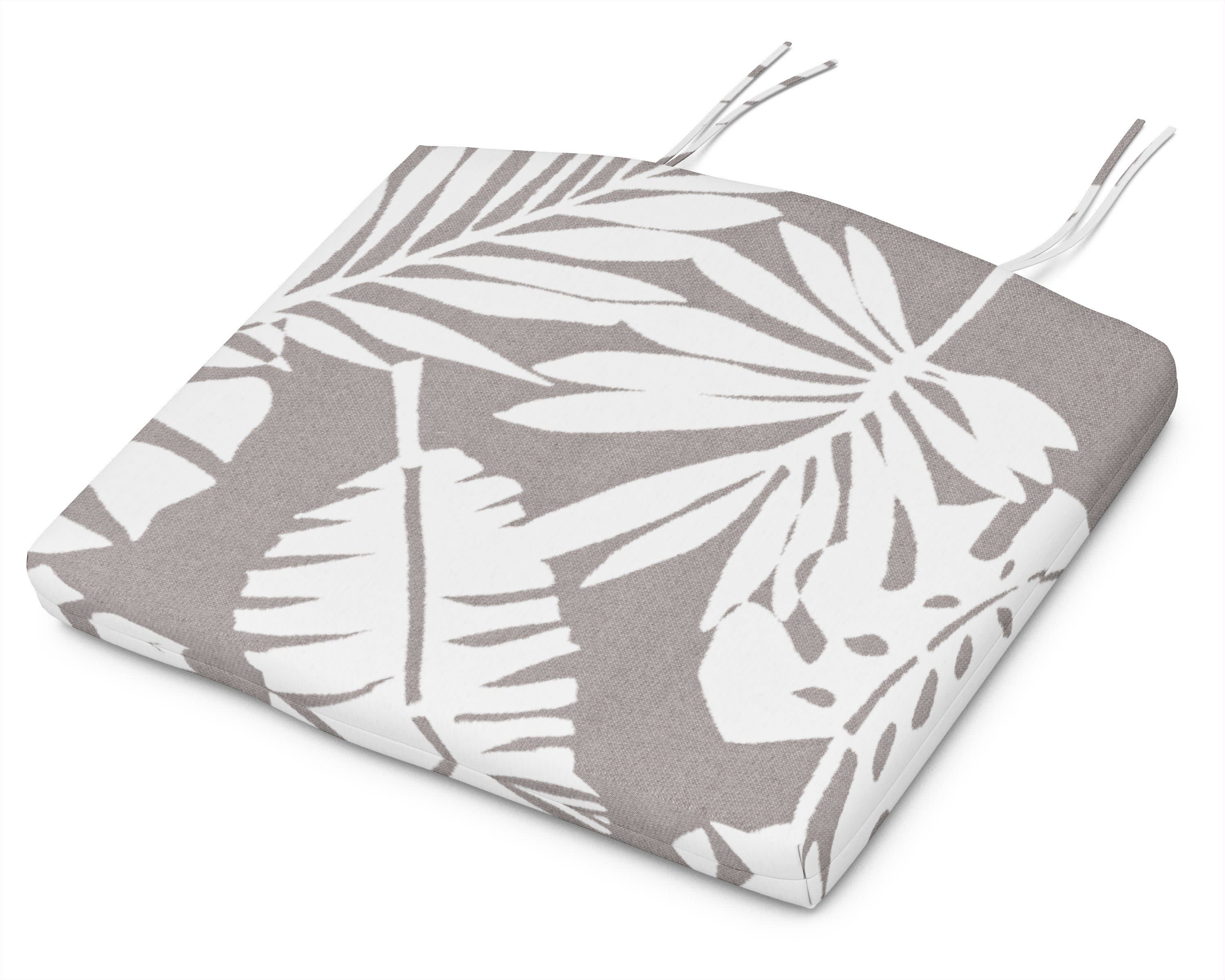Seat Cushion - 20"W x 18.5"D x 2.5"H in Leaf Grey Mist