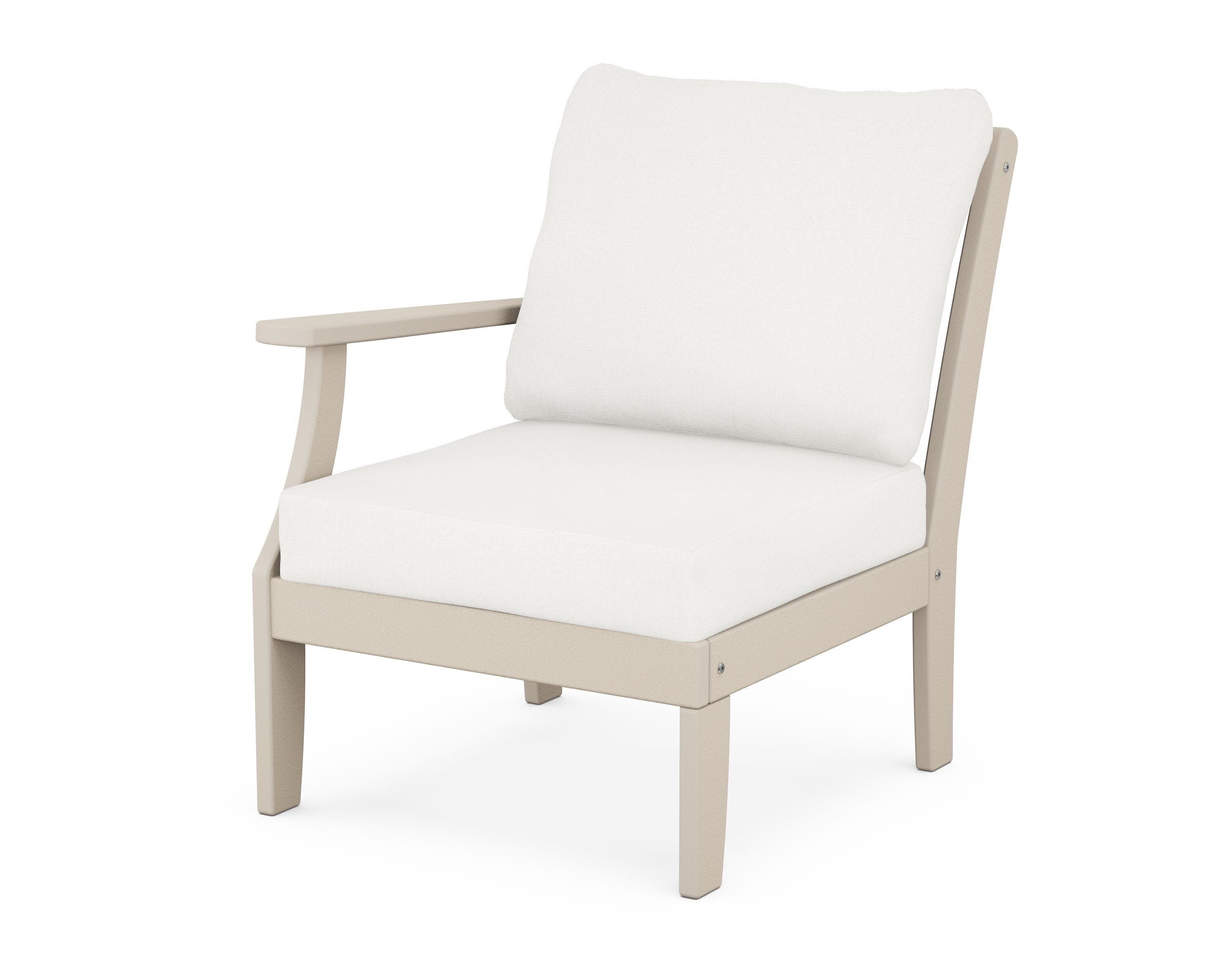Yacht Club Modular Left Arm Chair in Sand Castle / Natural Linen