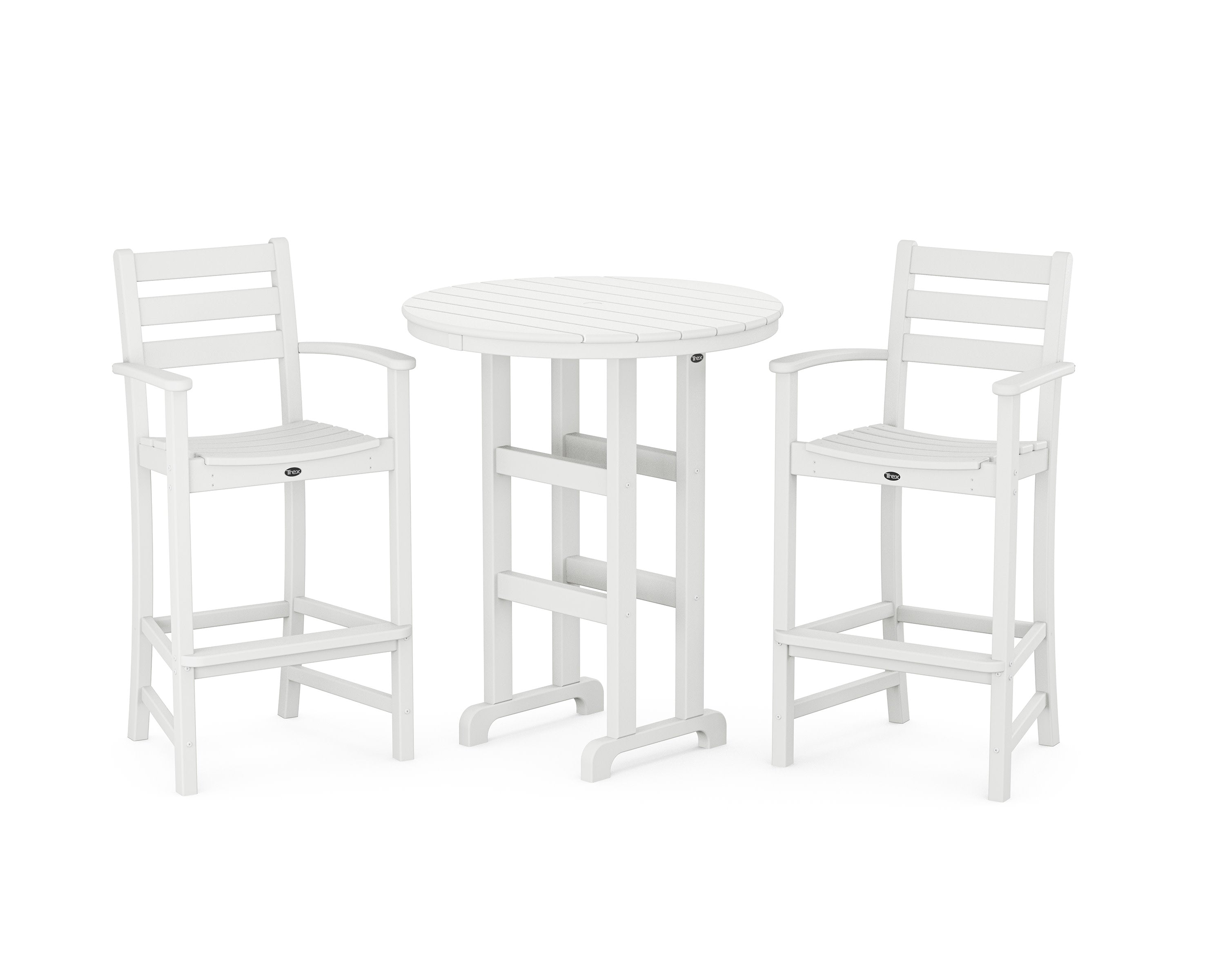 Monterey Bay 3-Piece Round Bar Set in Classic White