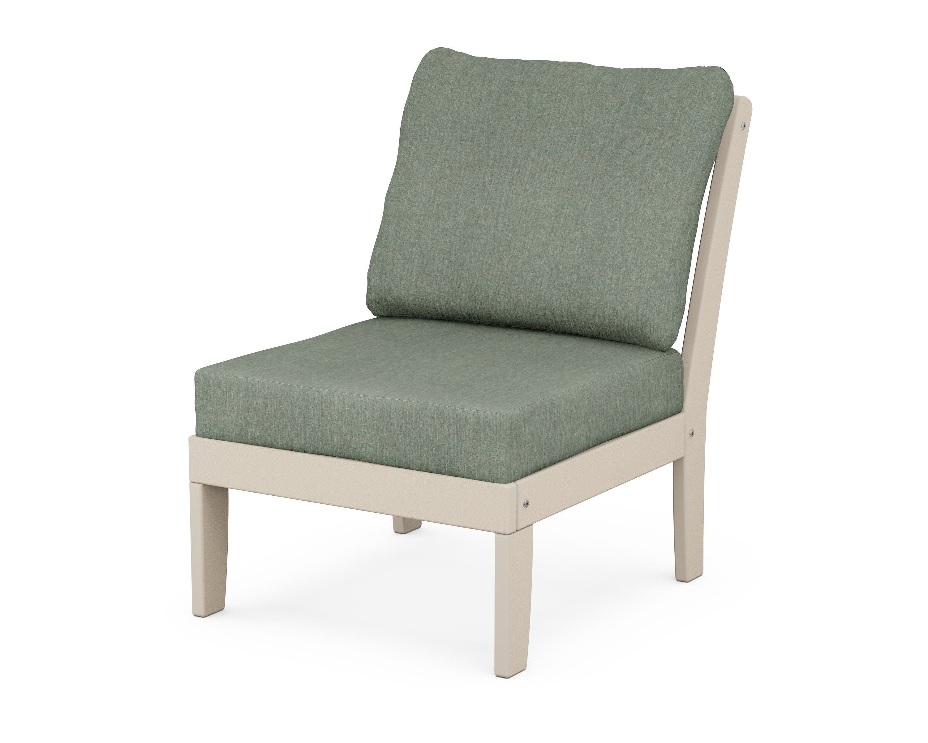 Yacht Club Modular Armless Chair in Sand Castle / Cast Sage