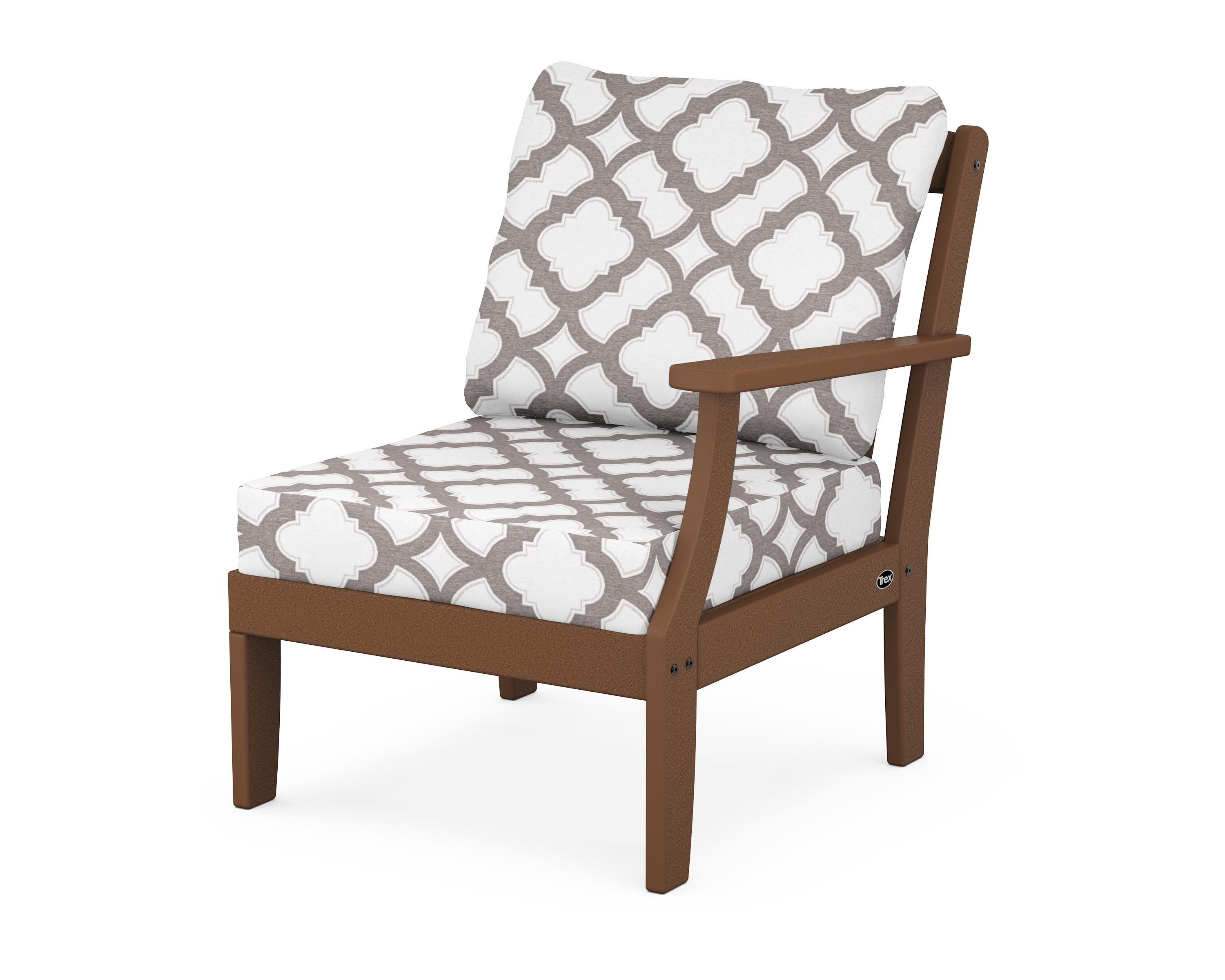 Yacht Club Modular Right Arm Chair in Tree House / Trellis Grey Mist