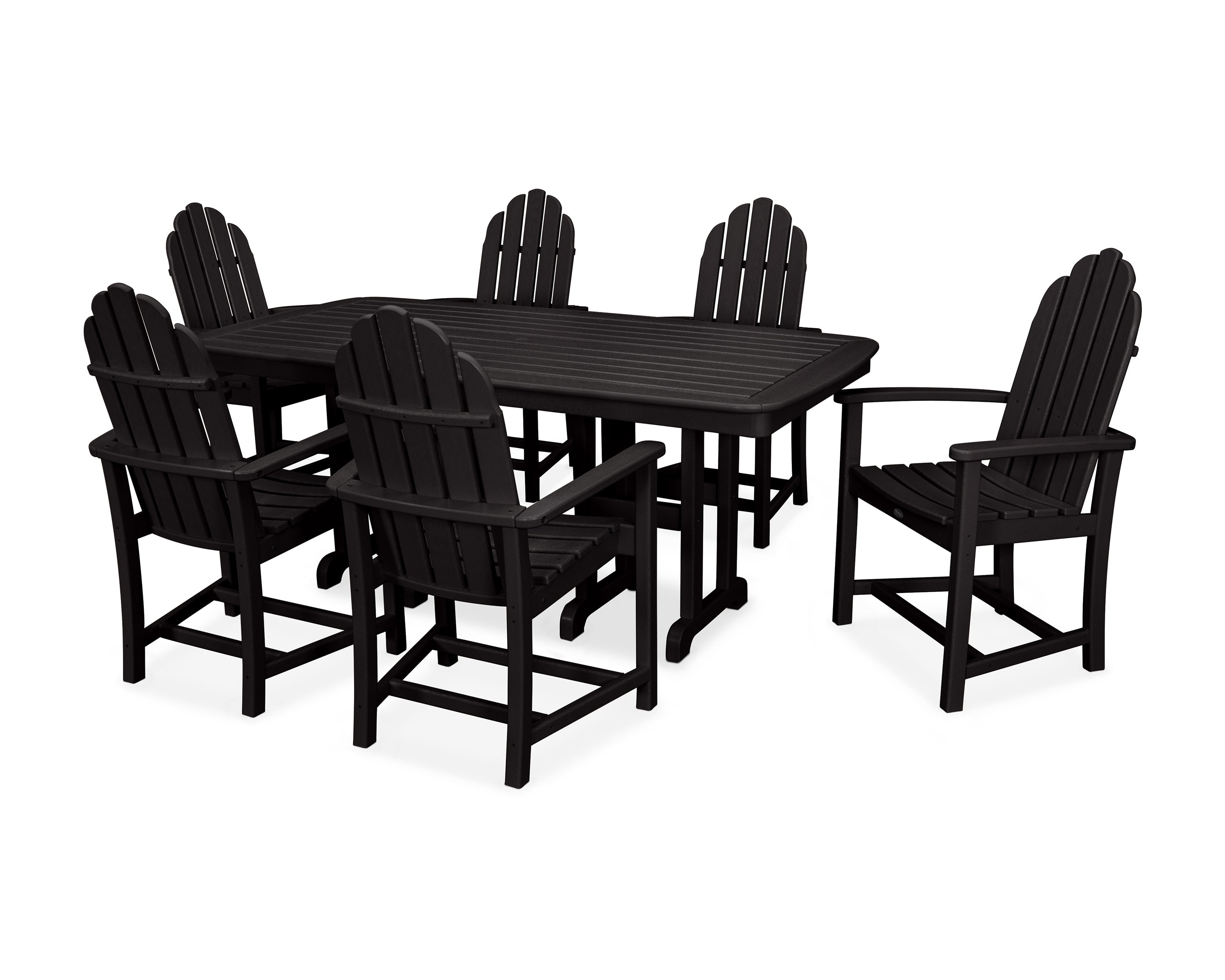 Cape Cod 7-Piece Dining Set in Charcoal Black
