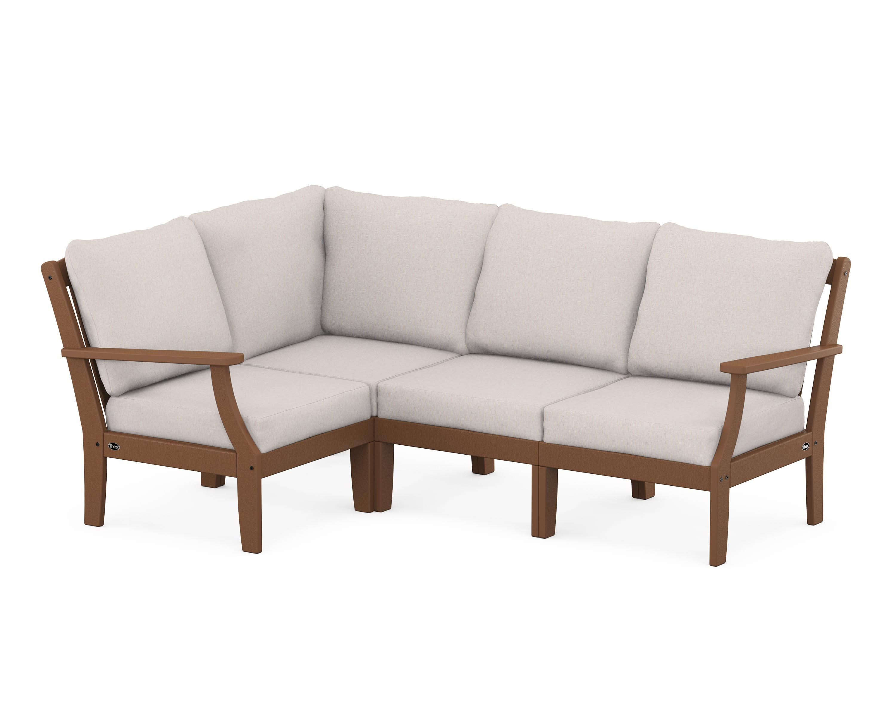 Yacht Club Modular 4-Piece Deep Seating Set in Tree House / Dune Burlap