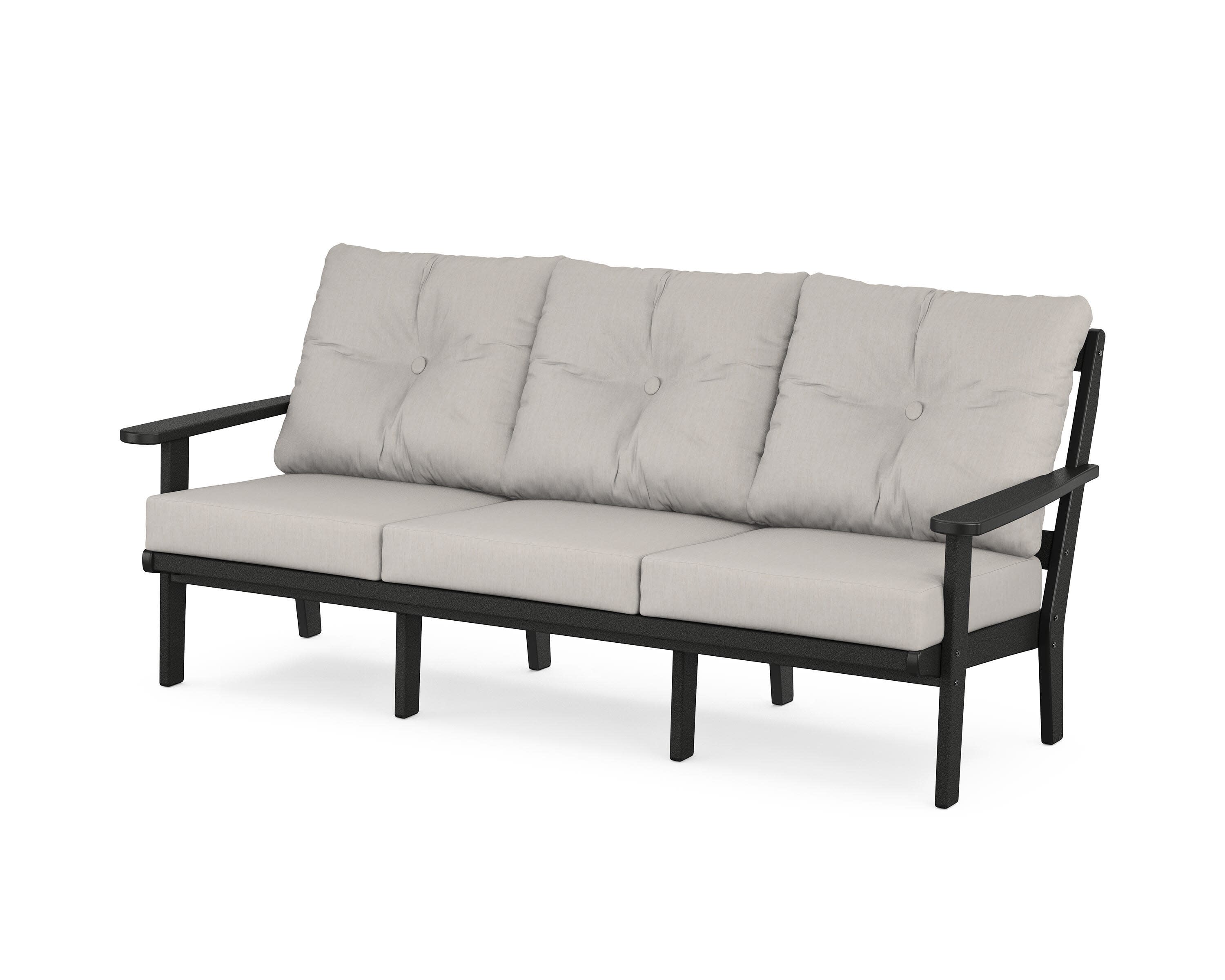 Cape Cod Deep Seating Sofa in Charcoal Black / Cast Ash