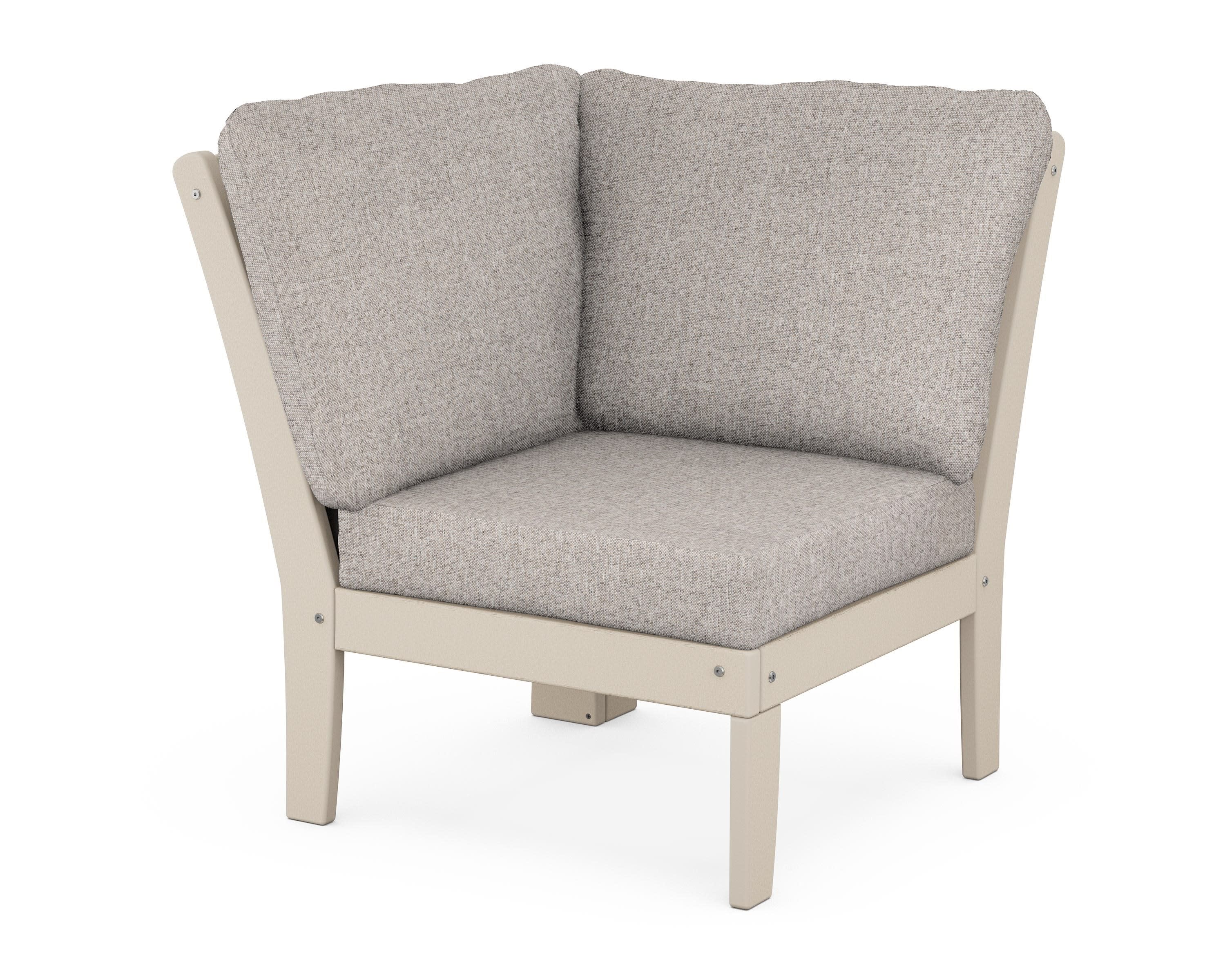 Yacht Club Modular Corner Chair in Sand Castle / Weathered Tweed
