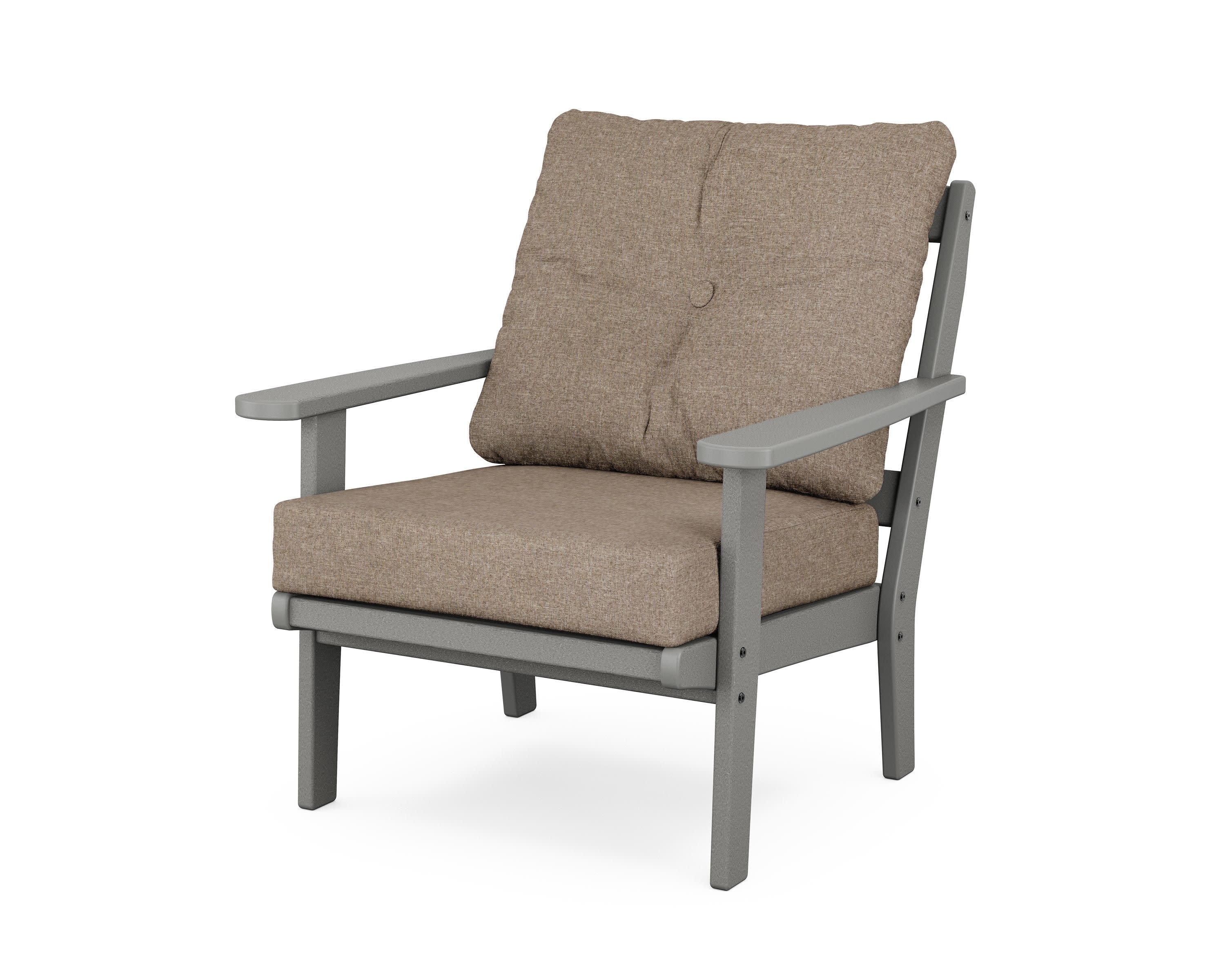 Cape Cod Deep Seating Chair in Stepping Stone / Spiced Burlap