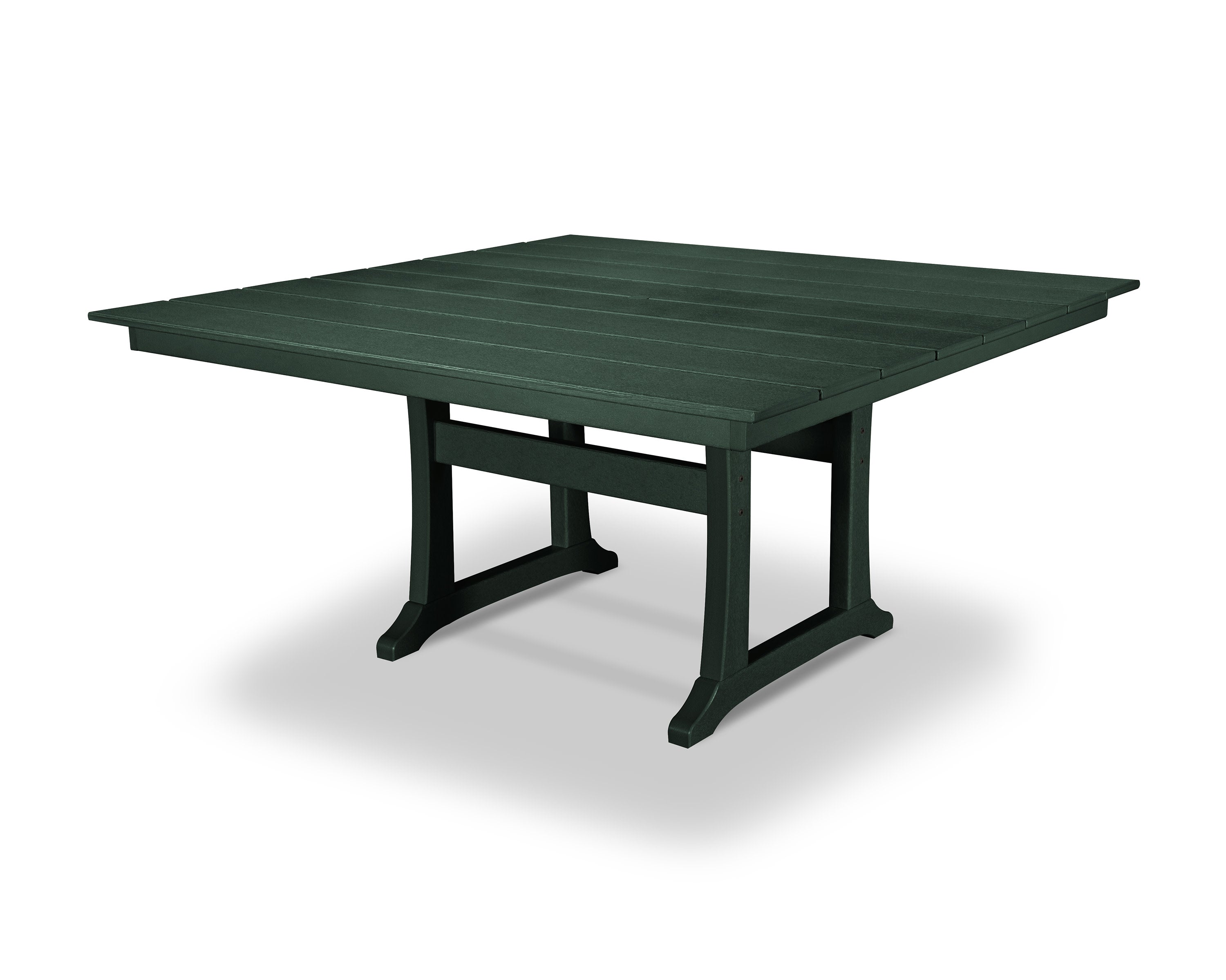 Farmhouse Trestle 59" Dining Table in Rainforest Canopy