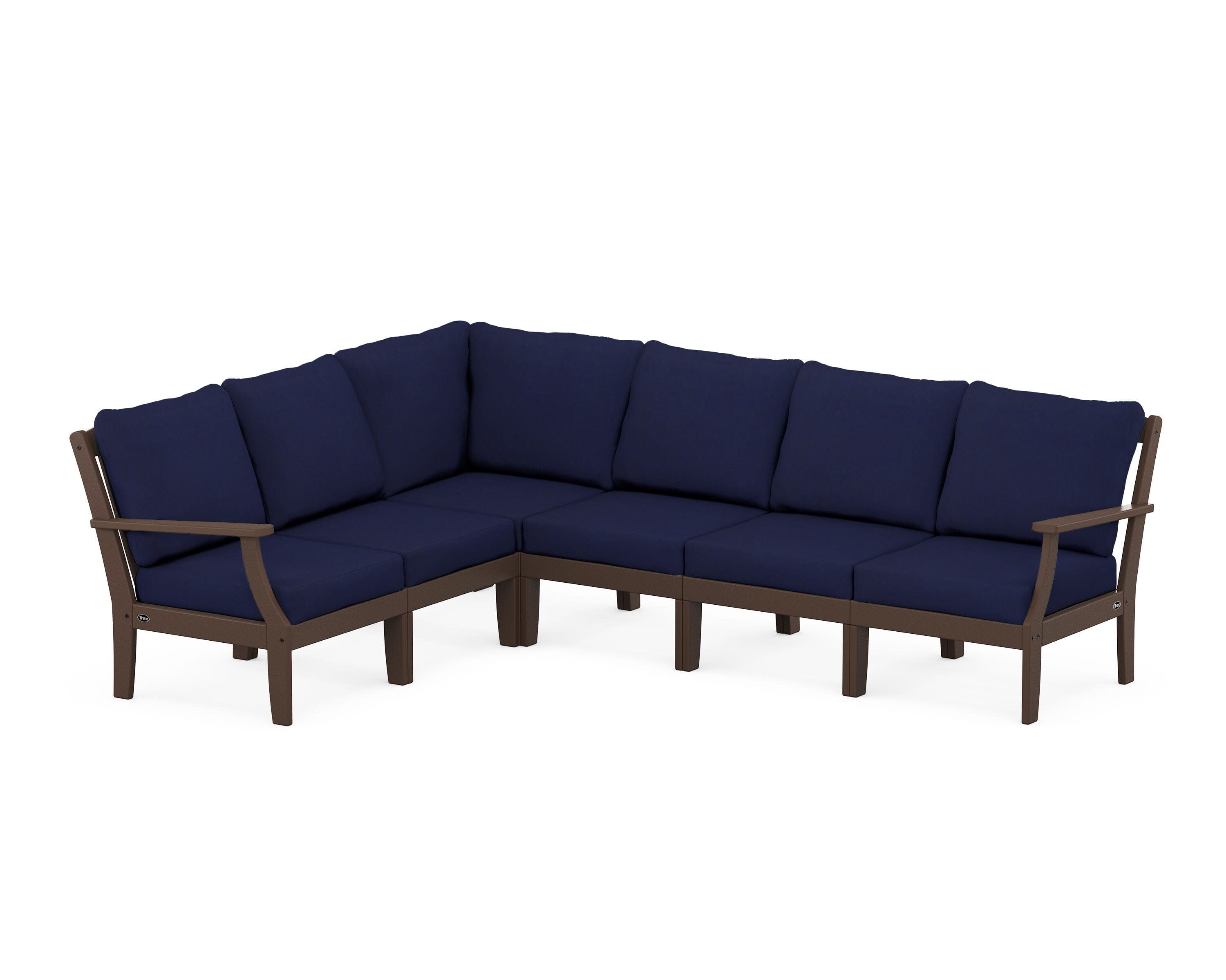 Yacht Club Modular 6-Piece Deep Seating Set in Vintage Lantern / Navy