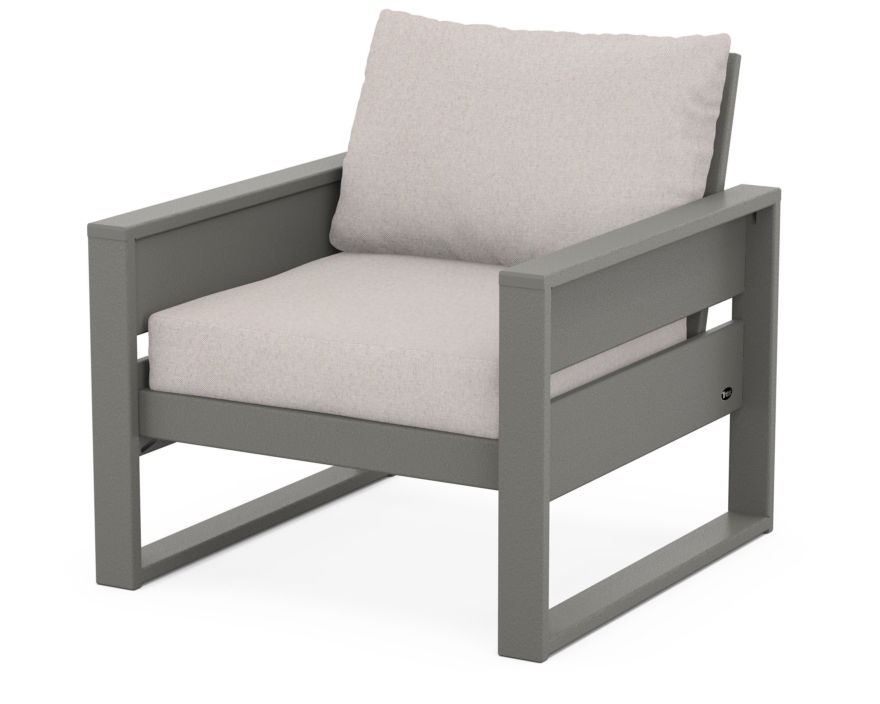 Eastport Club Chair in Stepping Stone / Dune Burlap