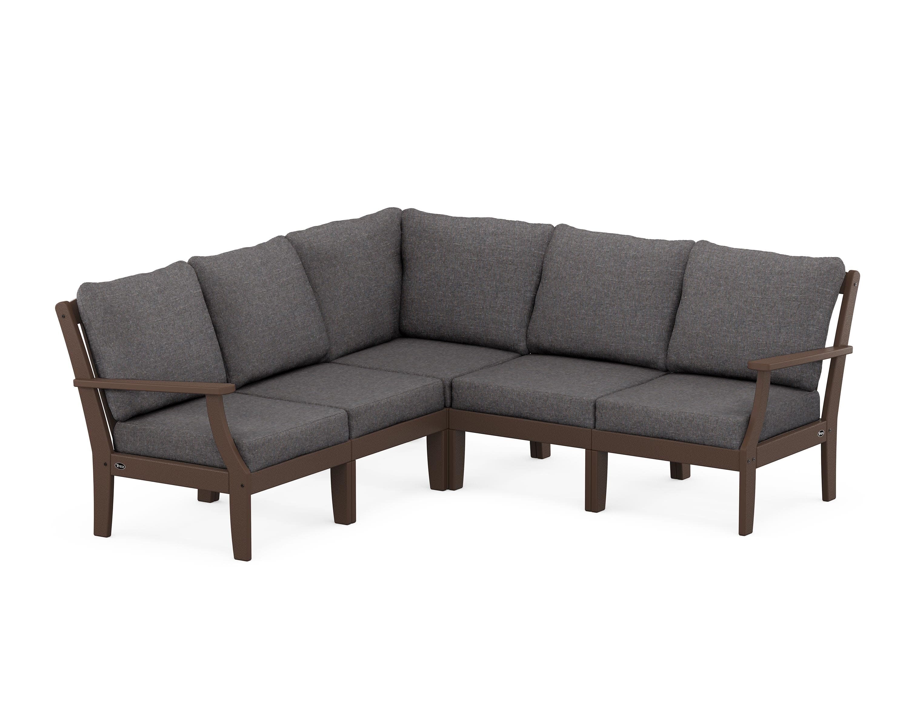 Yacht Club Modular 5-Piece Deep Seating Set in Vintage Lantern / Ash Charcoal