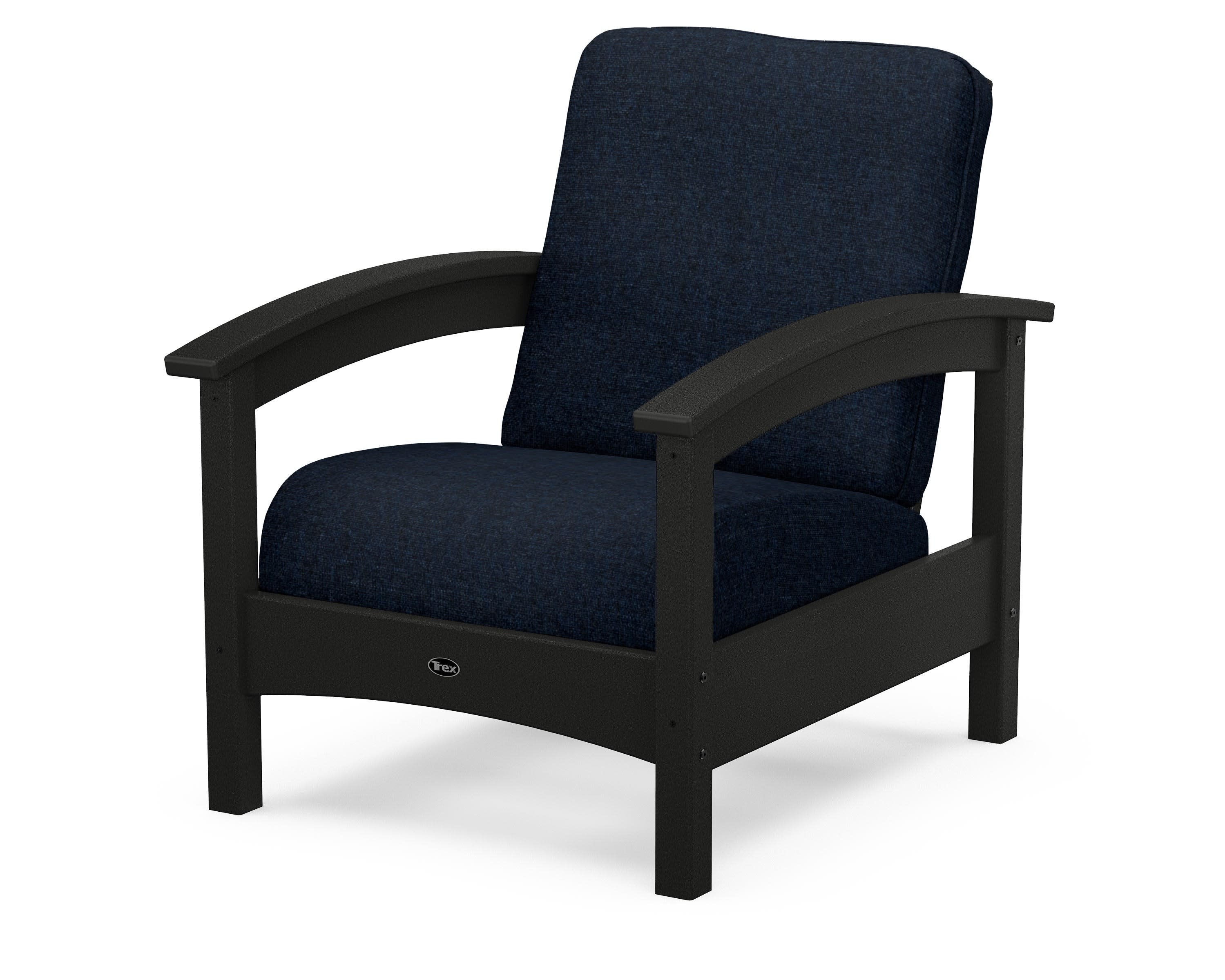 Rockport Club Chair in Charcoal Black / Marine Indigo