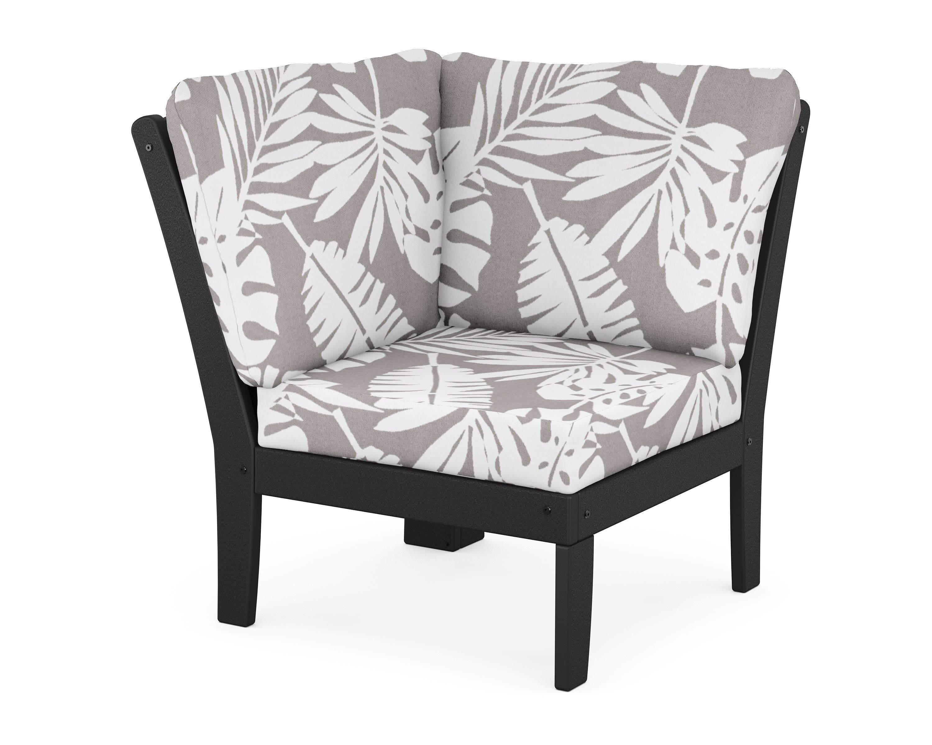 Yacht Club Modular Corner Chair in Charcoal Black / Leaf Grey Mist