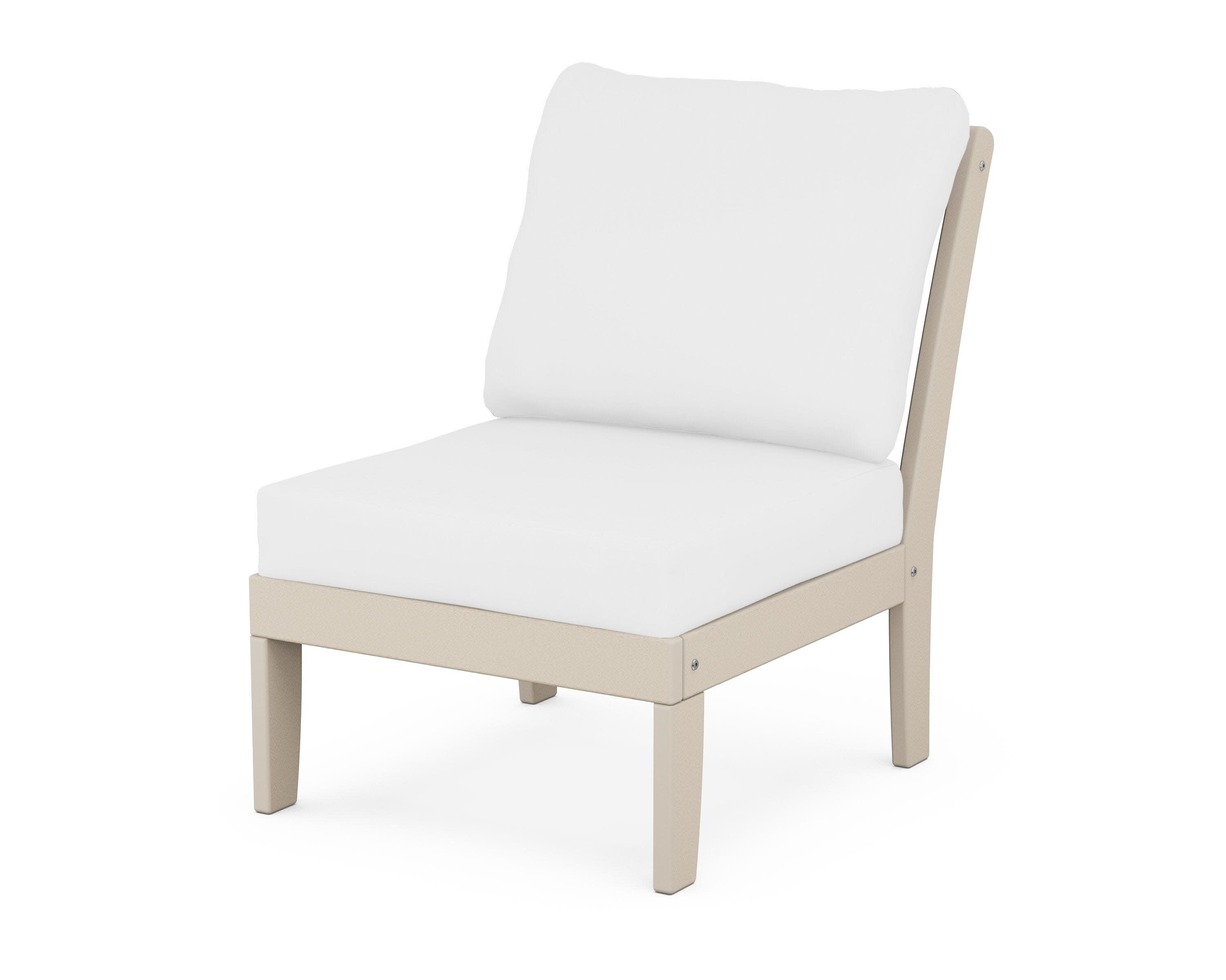 Yacht Club Modular Armless Chair in Sand Castle / Natural