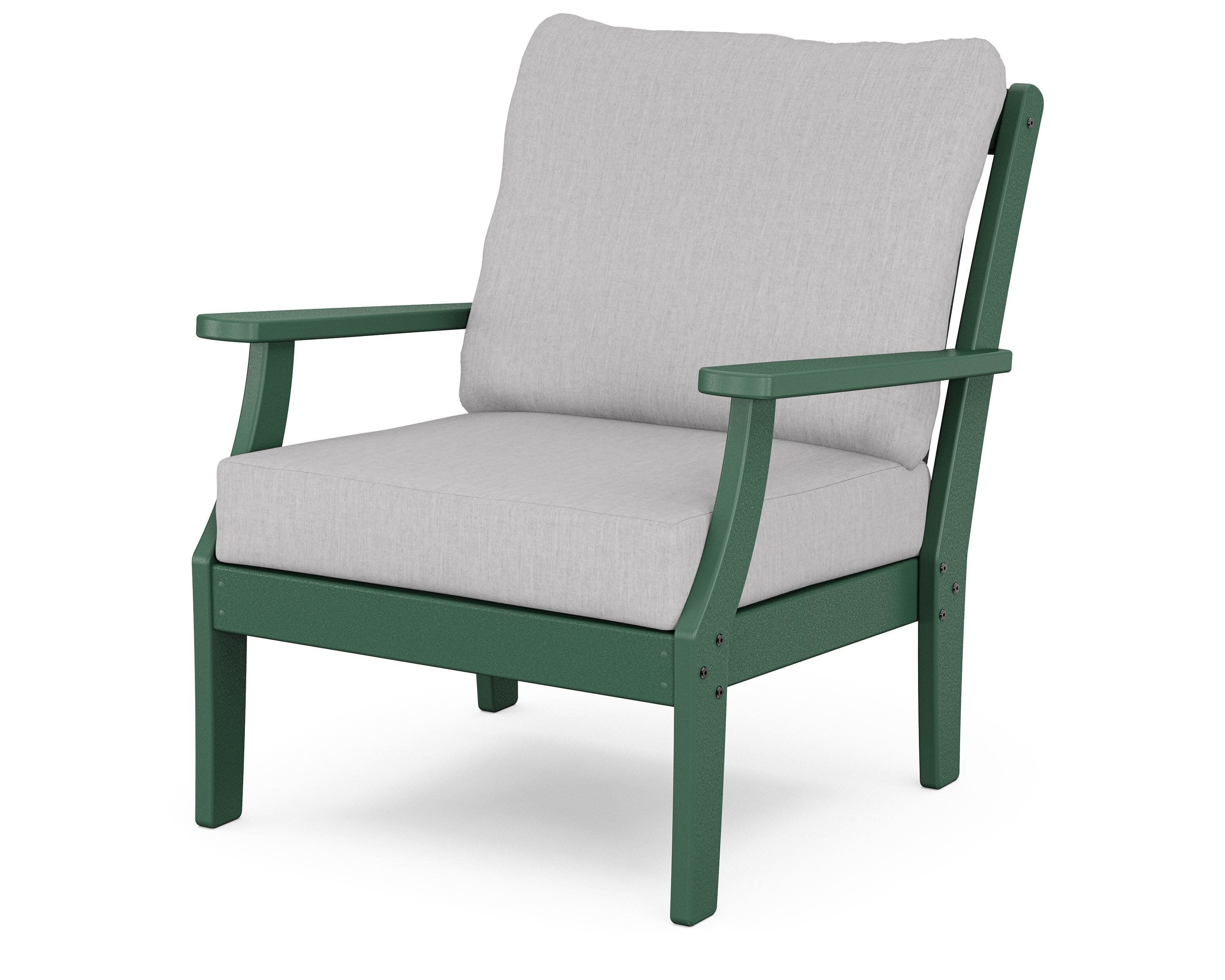 Yacht Club Deep Seating Chair in Rainforest Canopy / Granite