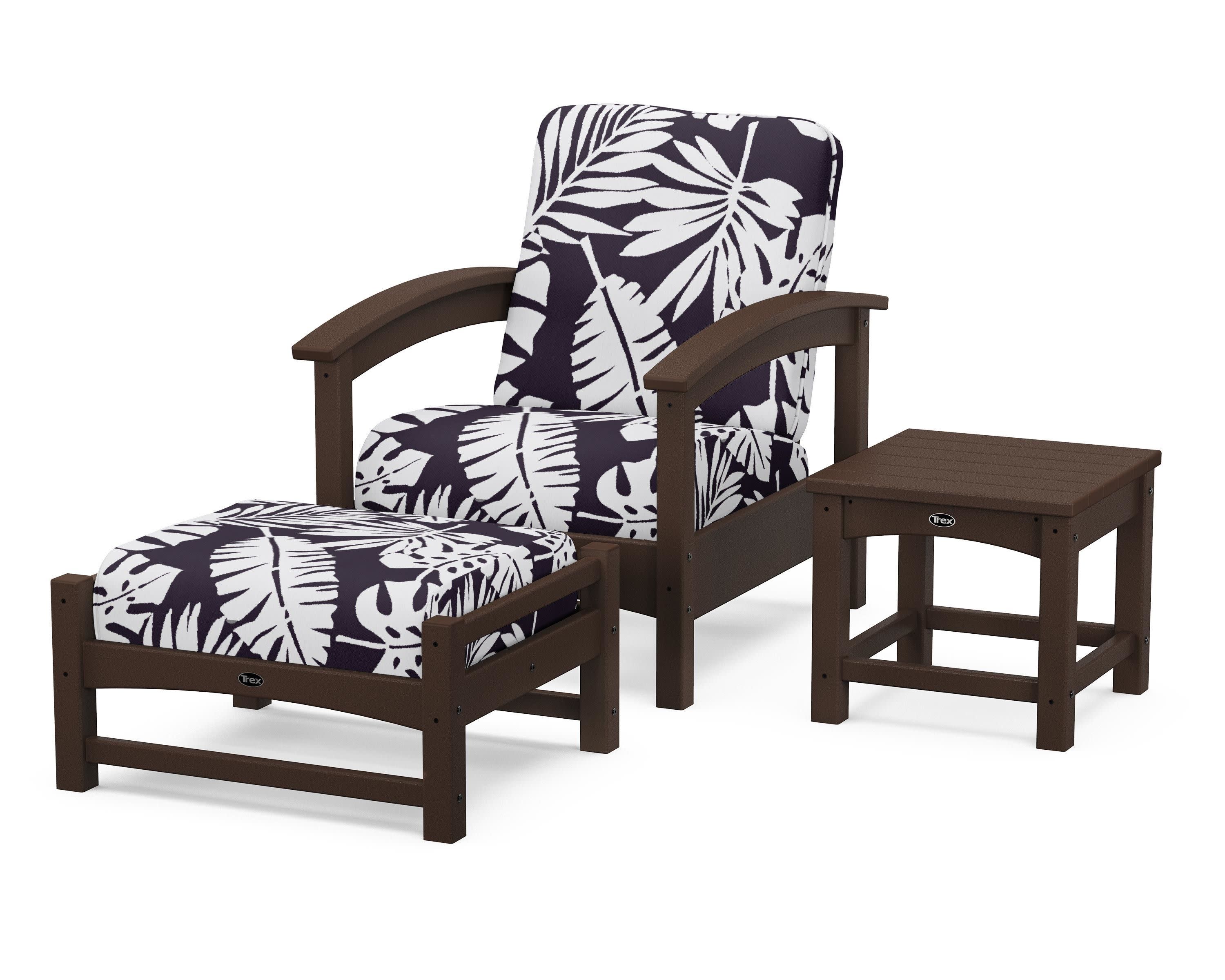 Rockport 3-Piece Deep Seating Set in Vintage Lantern / Leaf Navy