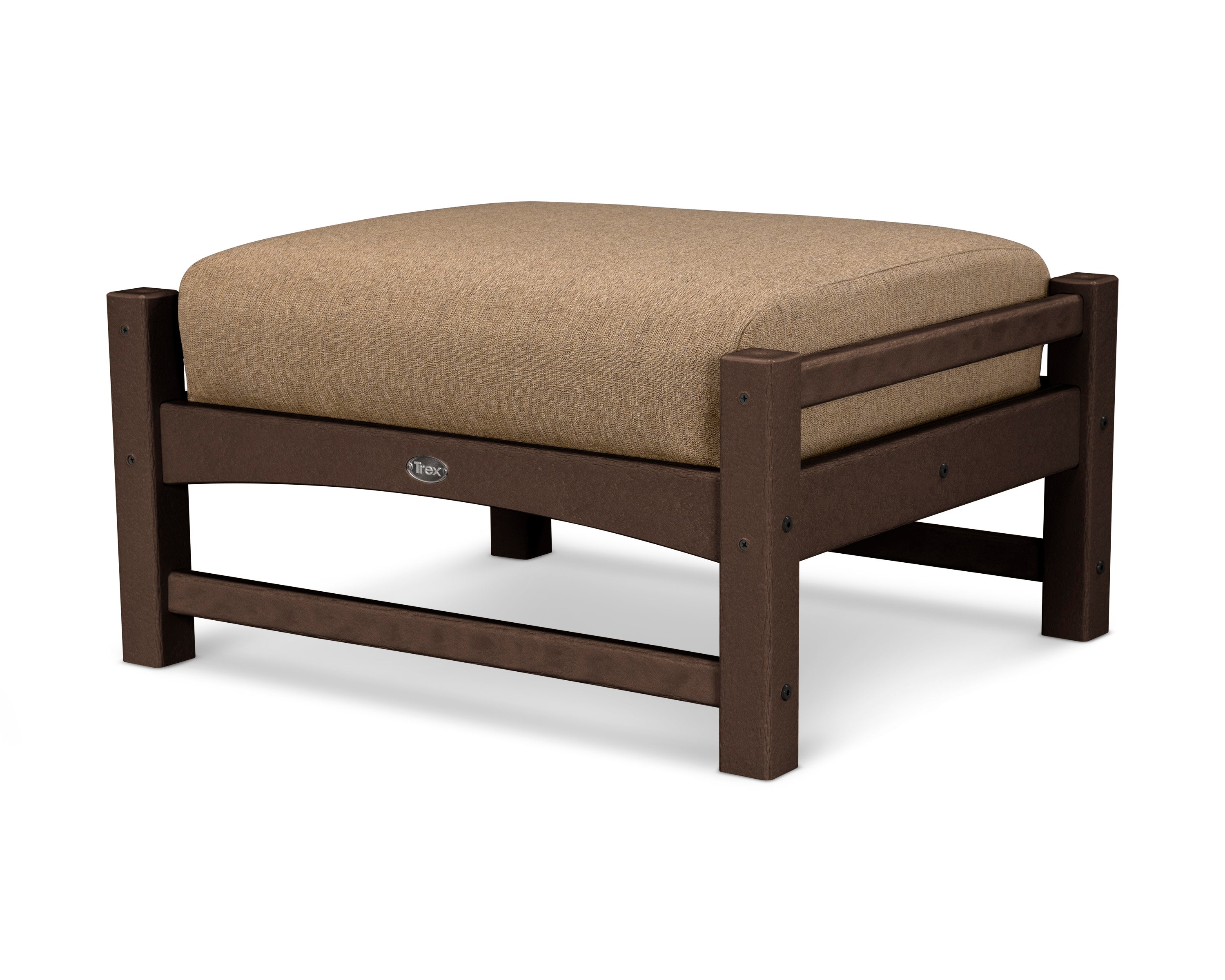 Rockport Club Ottoman in Vintage Lantern / Sesame