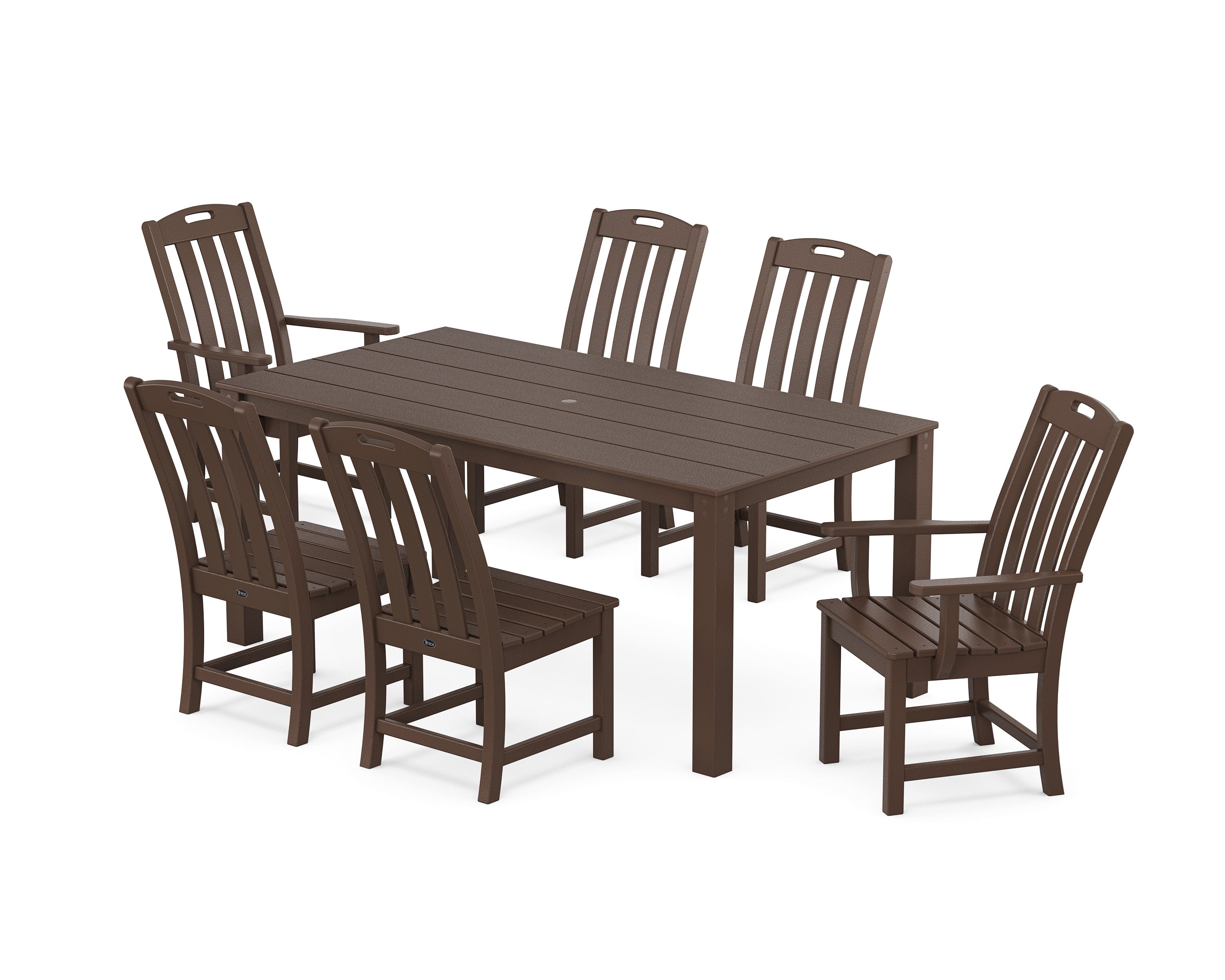Yacht Club 7-Piece Parsons Dining Set in Vintage Lantern