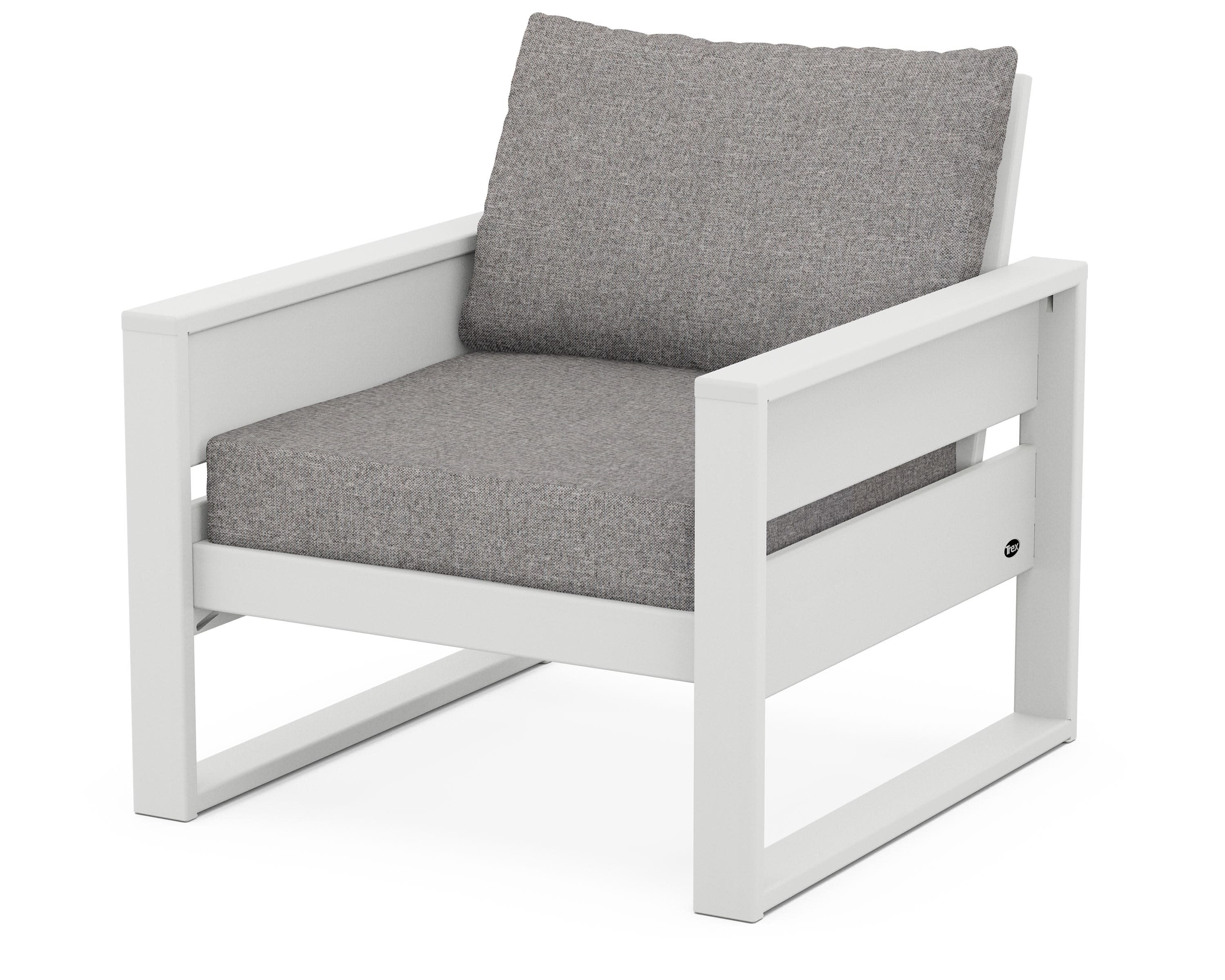 Eastport Club Chair in Classic White / Grey Mist